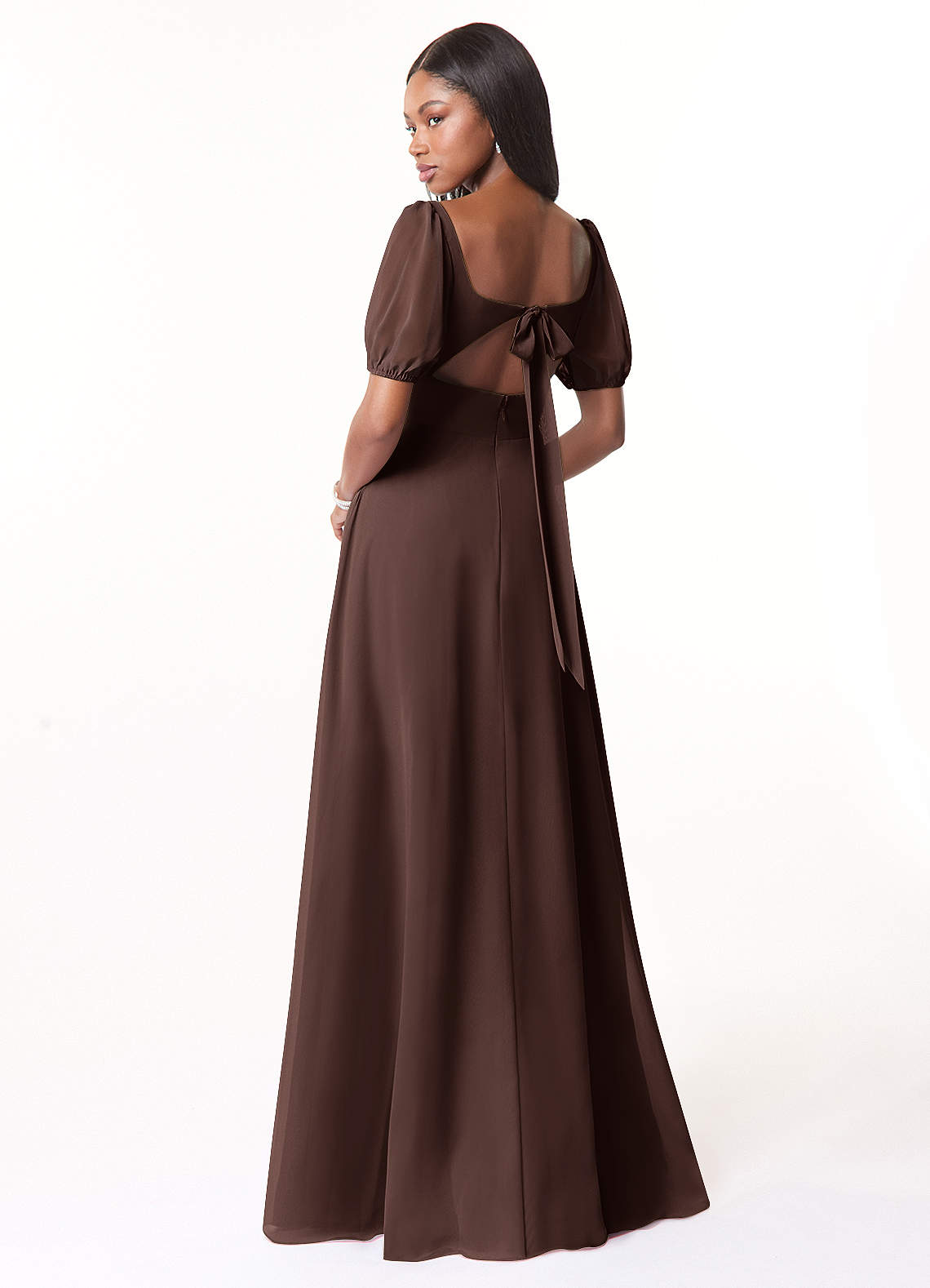 azazie a-line/princess square neck floor-length chiffon bridesmaid dress reviews Azazie Alani