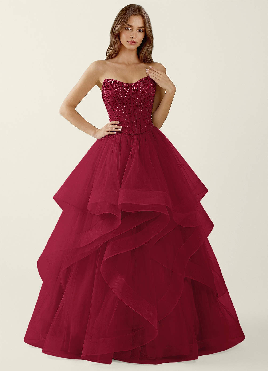 blue dress for baby girl Burgundy Two Piece A-line Satin Short Prom Dresses Homecoming Dress, MH494 main image 1