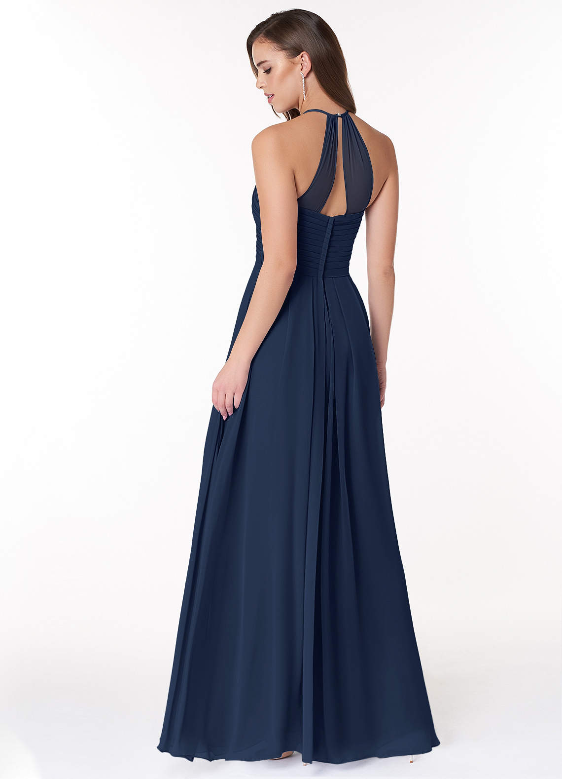 azazie ginger bridesmaid dress Azazie Plus Size A-Line Halter Neck Floor-Length Chiffon Bridesmaid Dresses