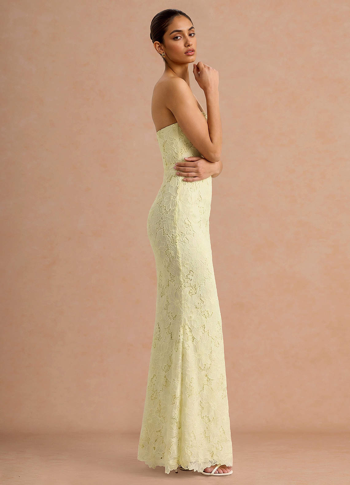 Kireya Pastel Yellow Maxi Dress | Azazie