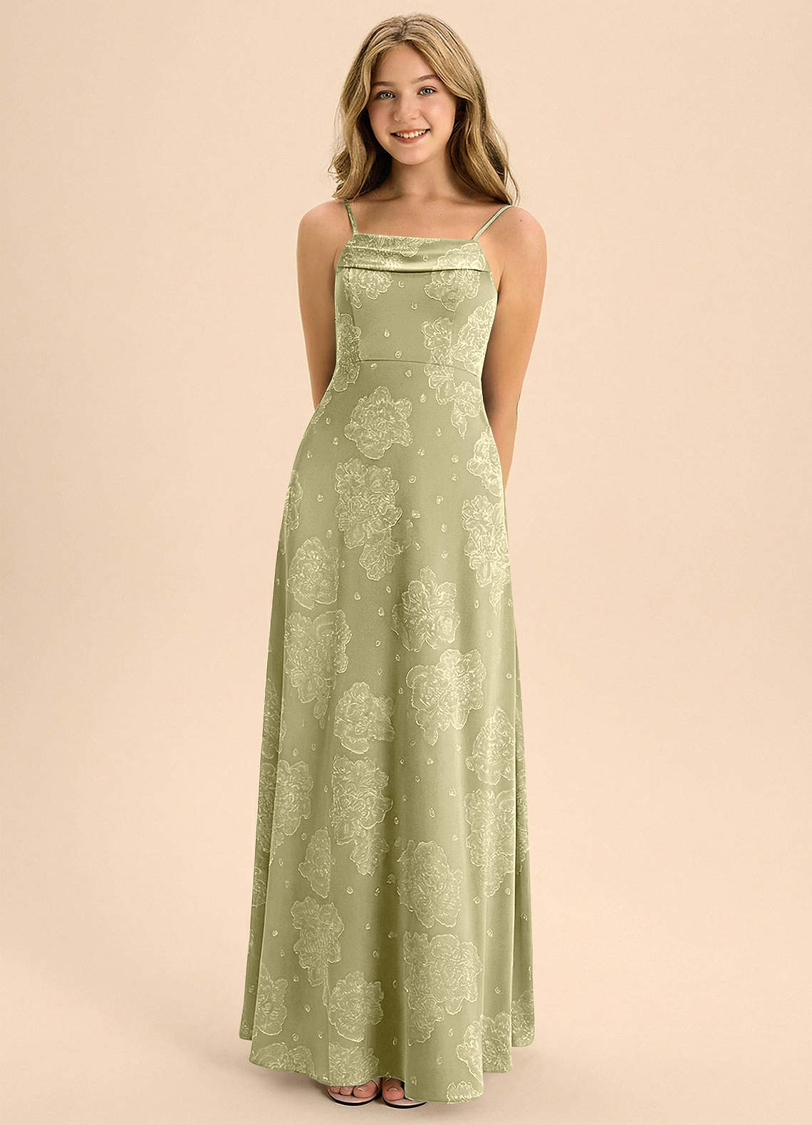 front Azazie Anselie Junior Formal Dress