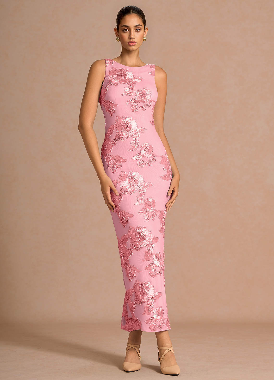 fionna silk maxi dress Fionna Pink Maxi Dress