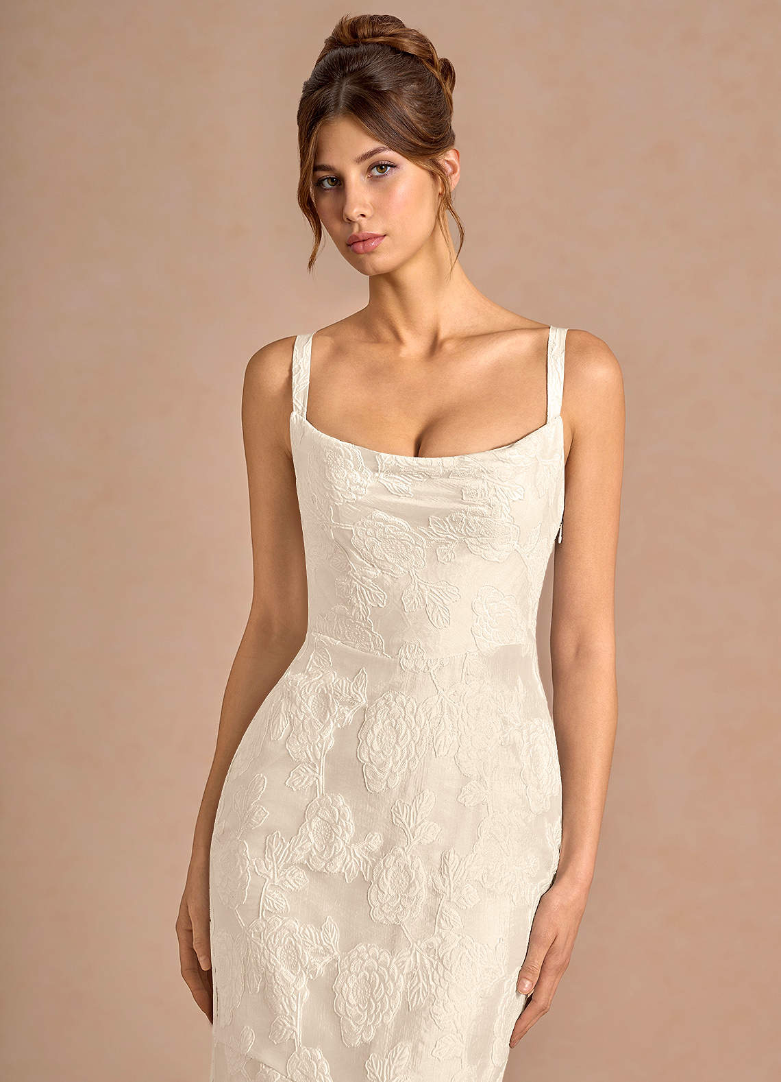 Keilani Cream Maxi Dress | Azazie