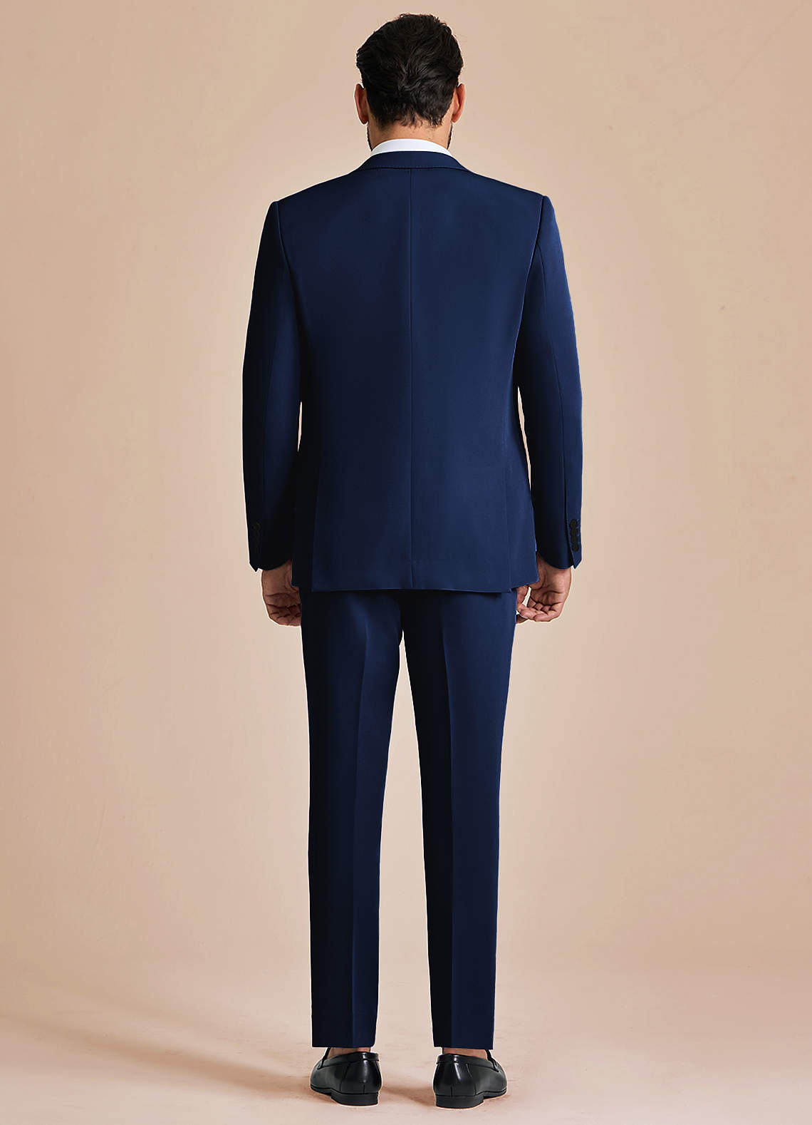 front James Blue Structured Stretch 3-piece suit