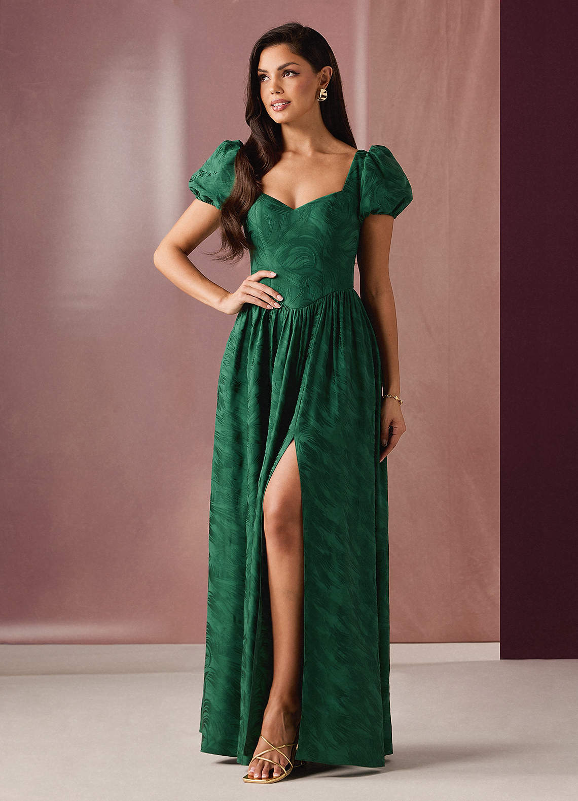 Barbra Emerald Maxi Dress | Azazie