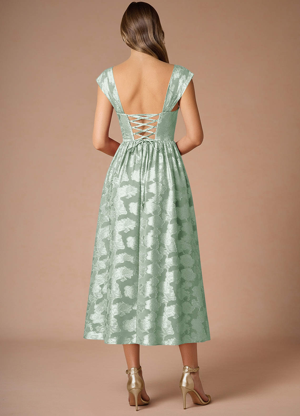 best style dress for pregnant bridesmaid One Shoulder Mint Green Bridesmaid Dresses Plus Size Maternity Long Bridesmaid Dresses ARD1136 main image 0