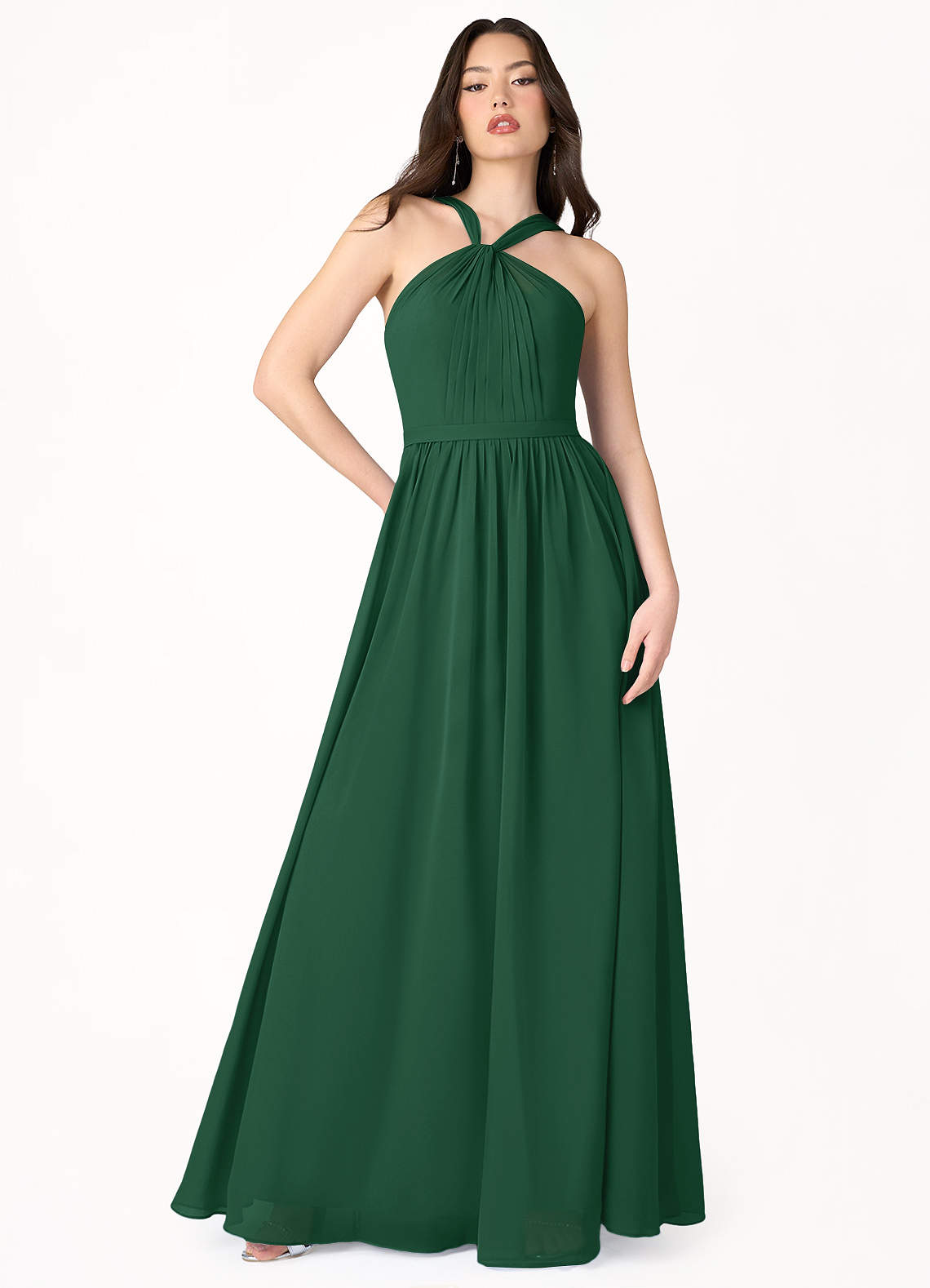 Blanca Emerald Green Halter Maxi Dress Atelier Dresses Azazie — free download
