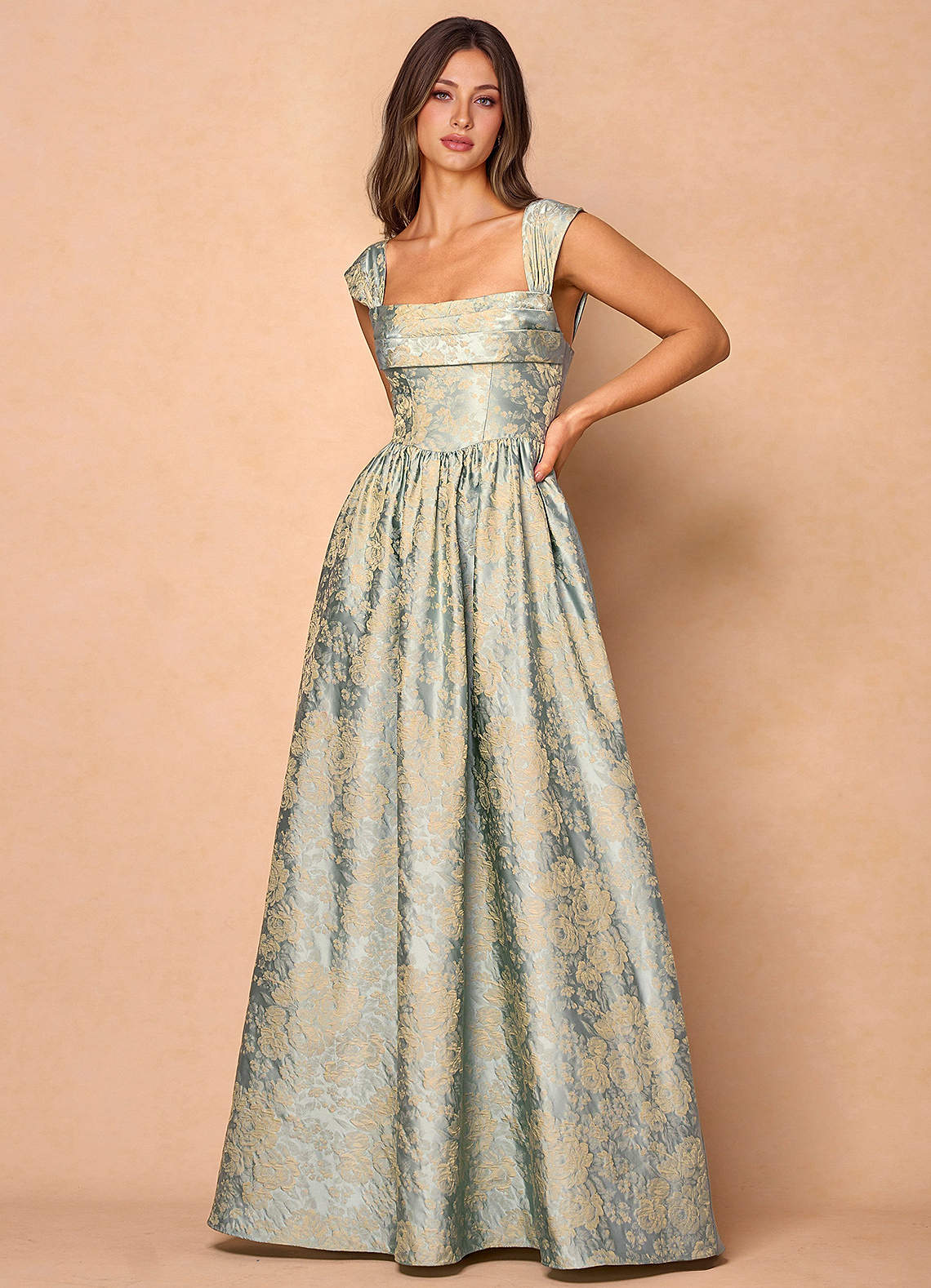 blue and gold maxi dress Royal Blue Gold Jeweled Drawstring Halter Maxi Dress – Hot Miami Styles