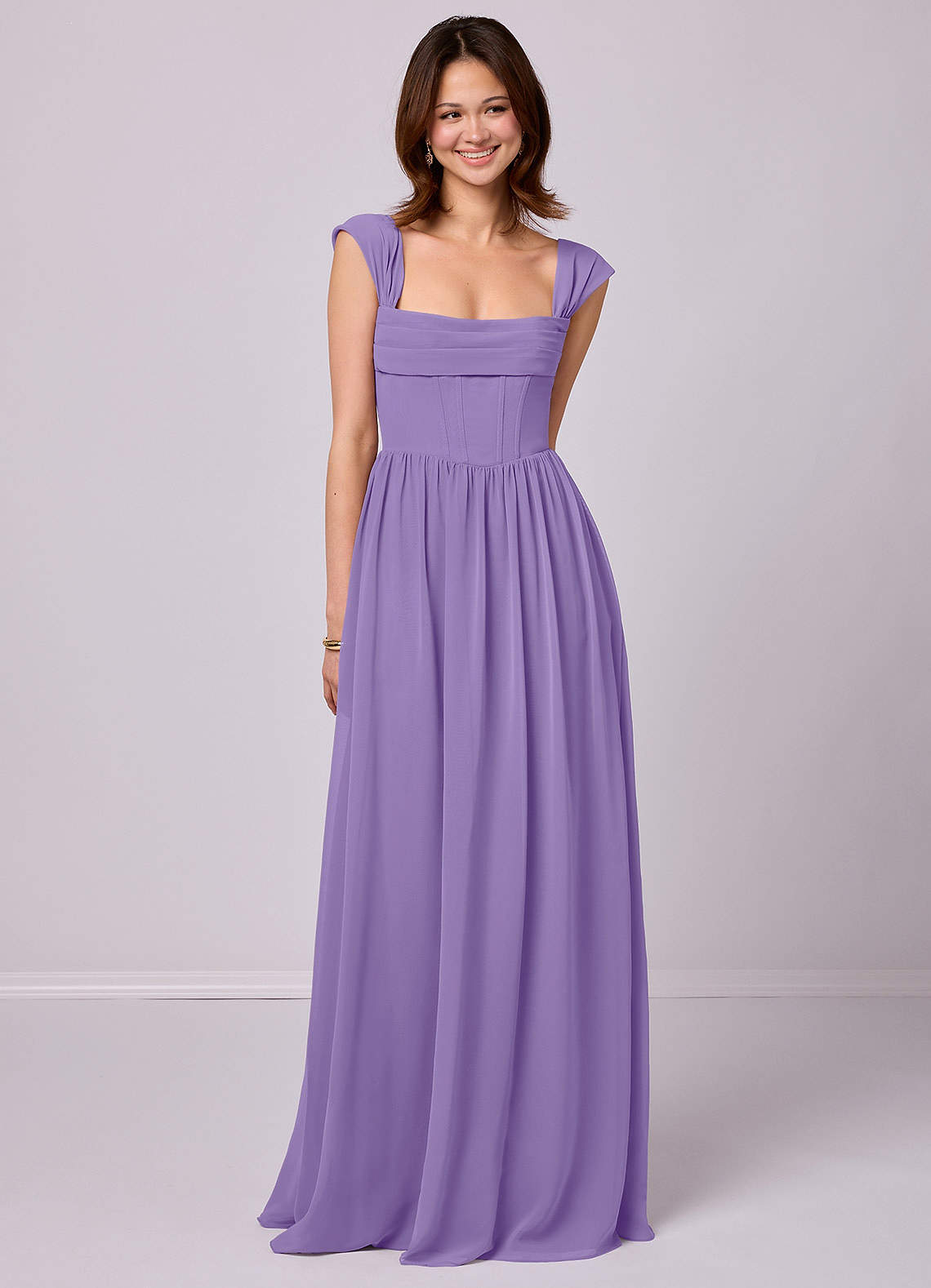 sachin and babi light blue dress Strapless Emerald Green Bridesmaid Dress with Side Slit Flowing Chiffon  Sleeveless Summer Bridesmaid Dresses main image 1