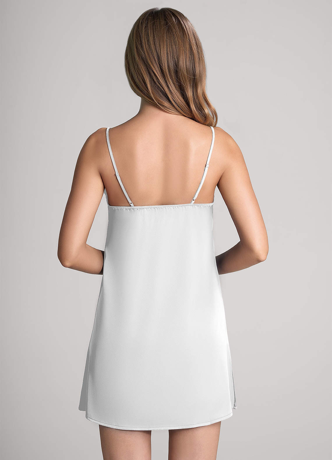 front Classic Satin Slip Dress