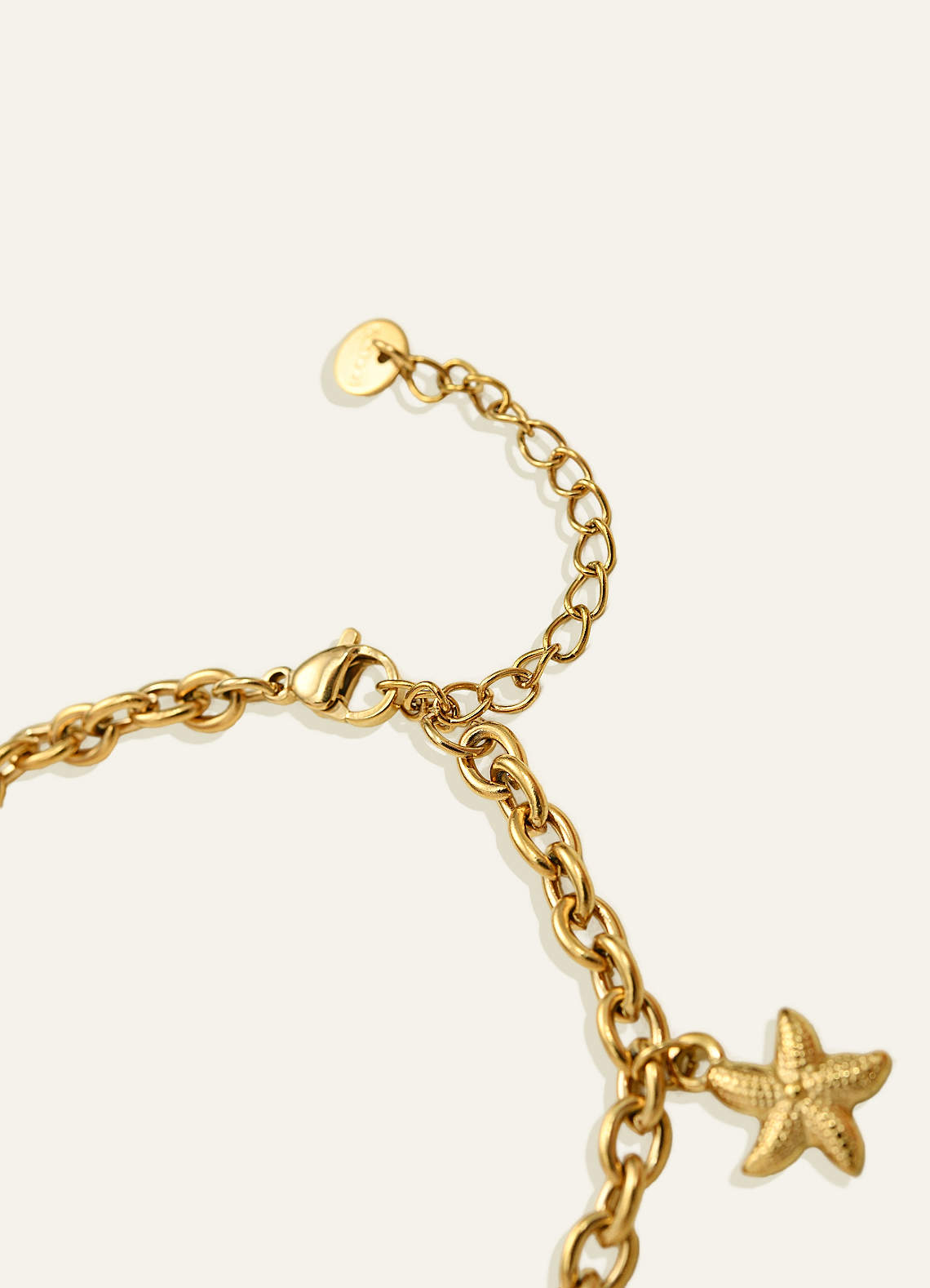 front Shell Starfish Pearl Charm Bracelet