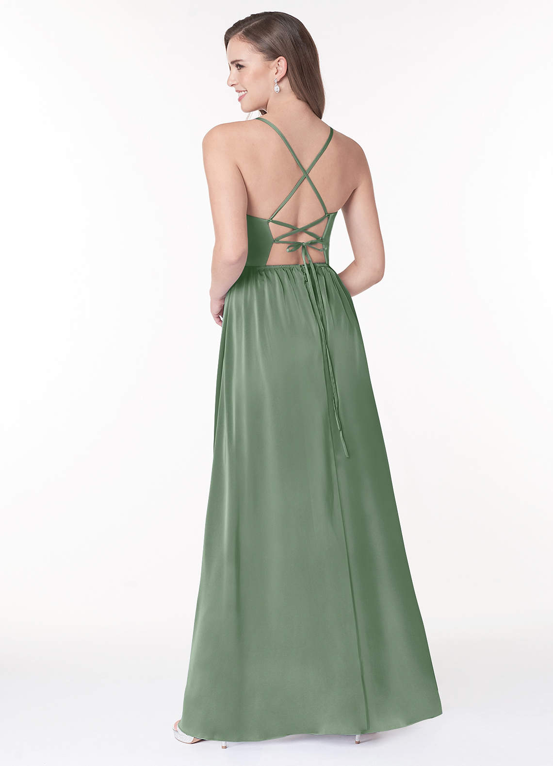 Azazie Raya Ready to Ship Matcha Bridesmaid Dresses | Azazie