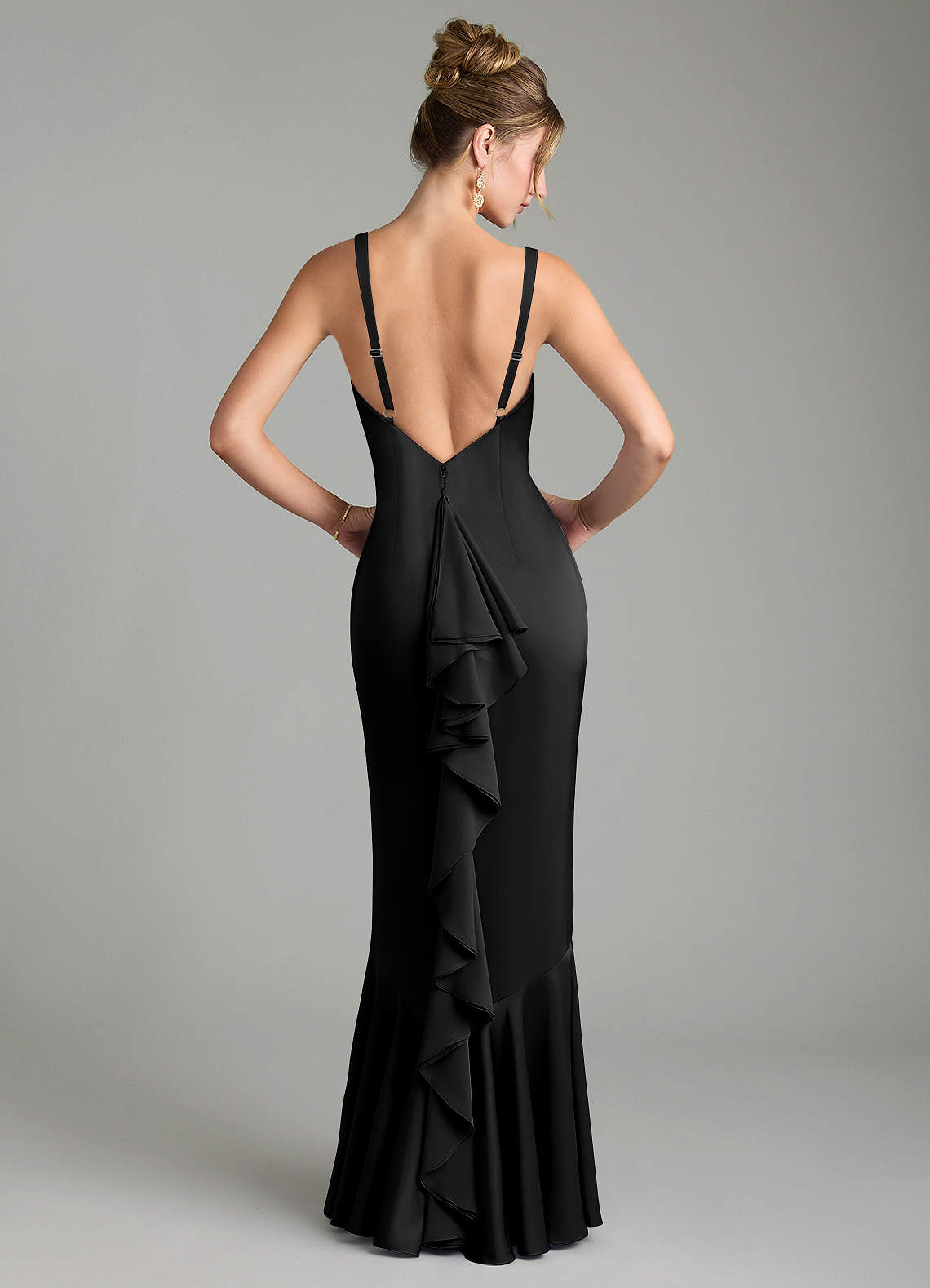 tamera satin halter neck dress Azazie Mermaid Boat Floor-Length Chiffon Bridesmaid Dresses EOSS_26May_RND4_70%