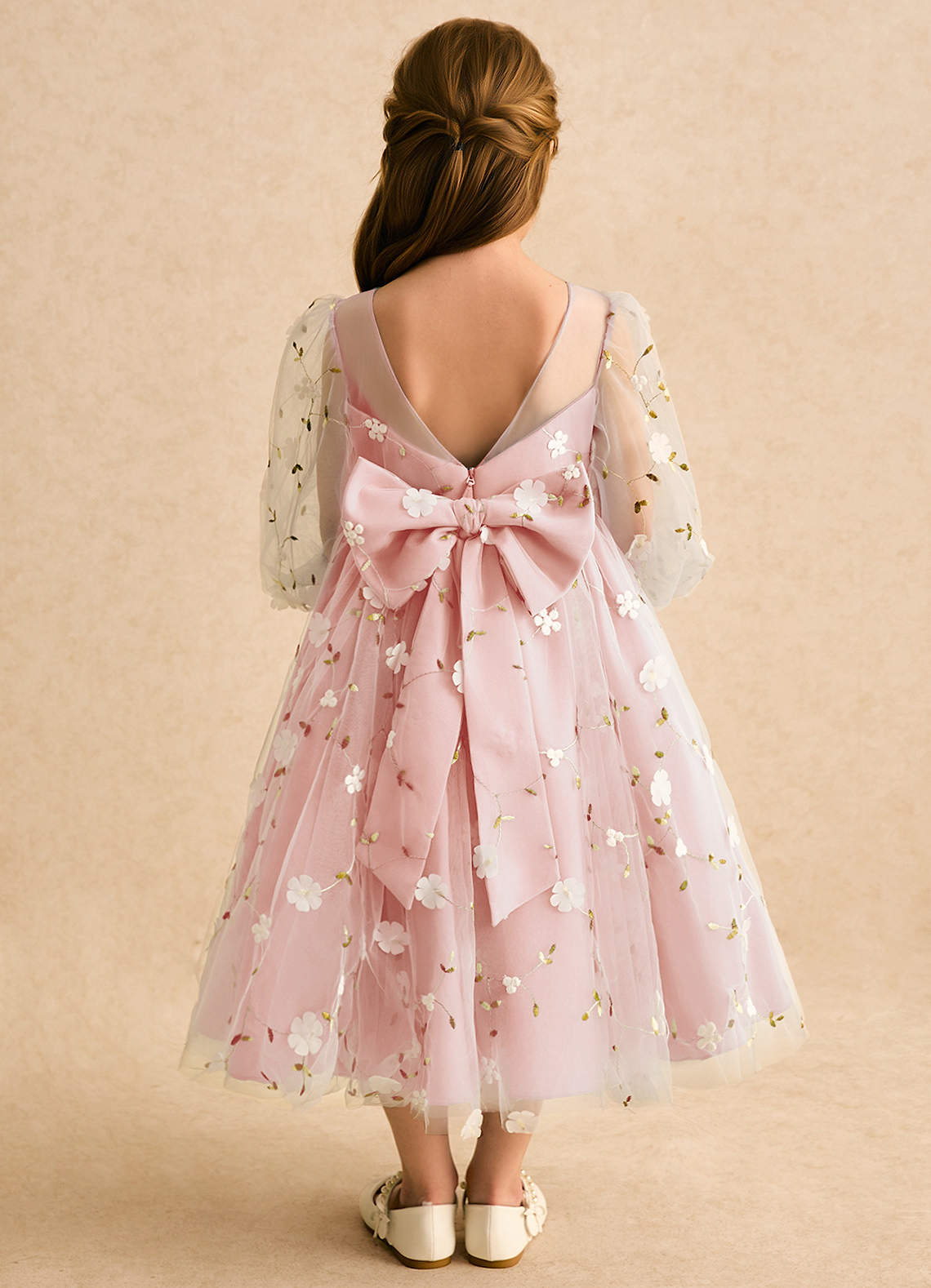 Azazie Elowen Flower Girl Dresses Rosette A-Line Sweetheart Neckline Lace Dress image1