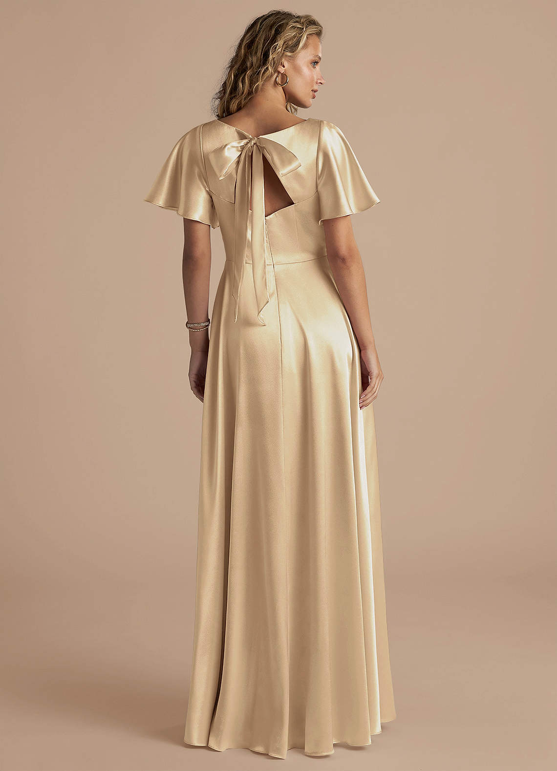 metallic champagne bridesmaid dresses Azazie Bondi