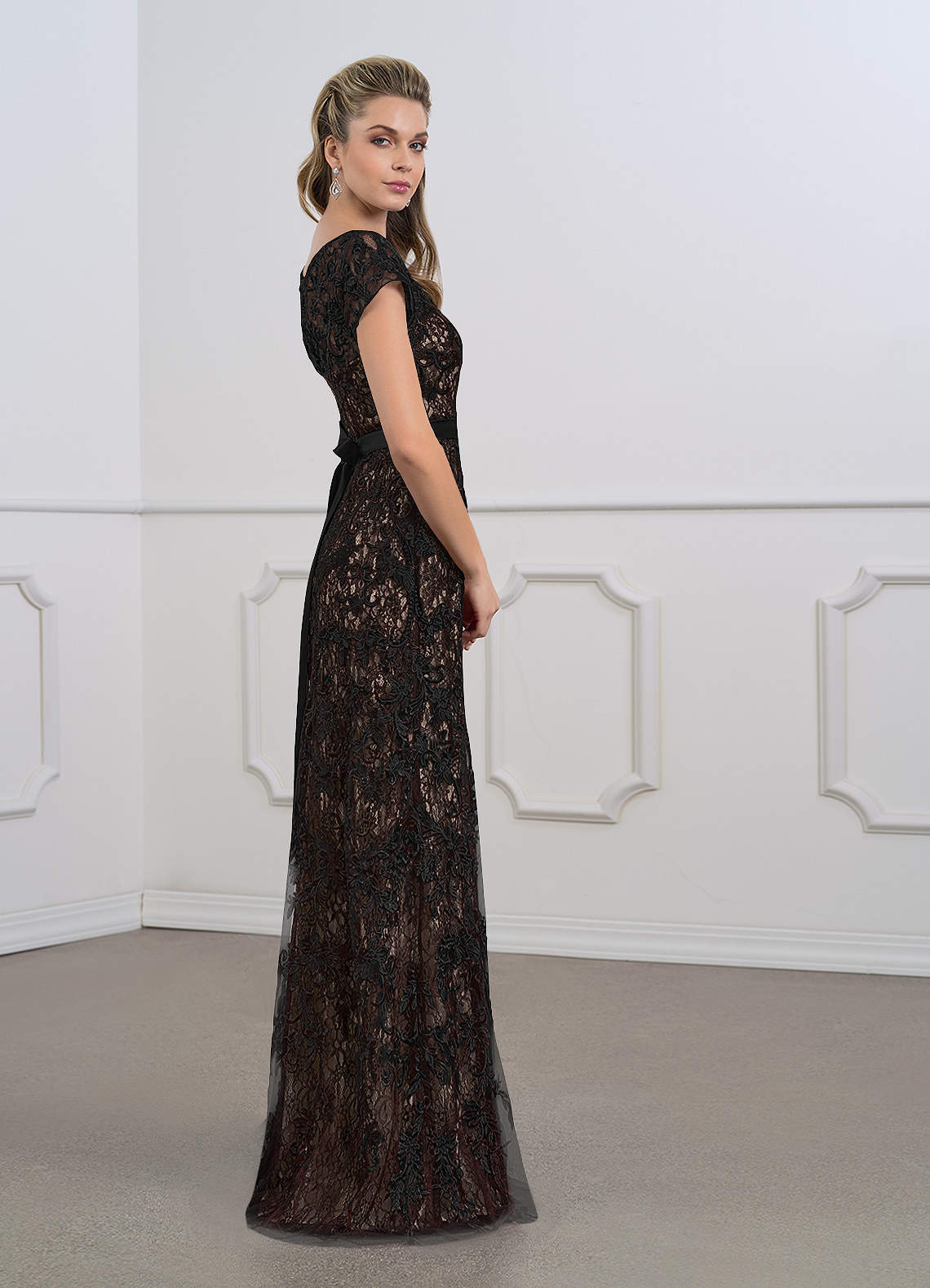 champagne and black lace dress Champagne and Black Lace Applqiues Wedding Dress Wedding Bridal Gowns sold  by Wedding store on Storenvy