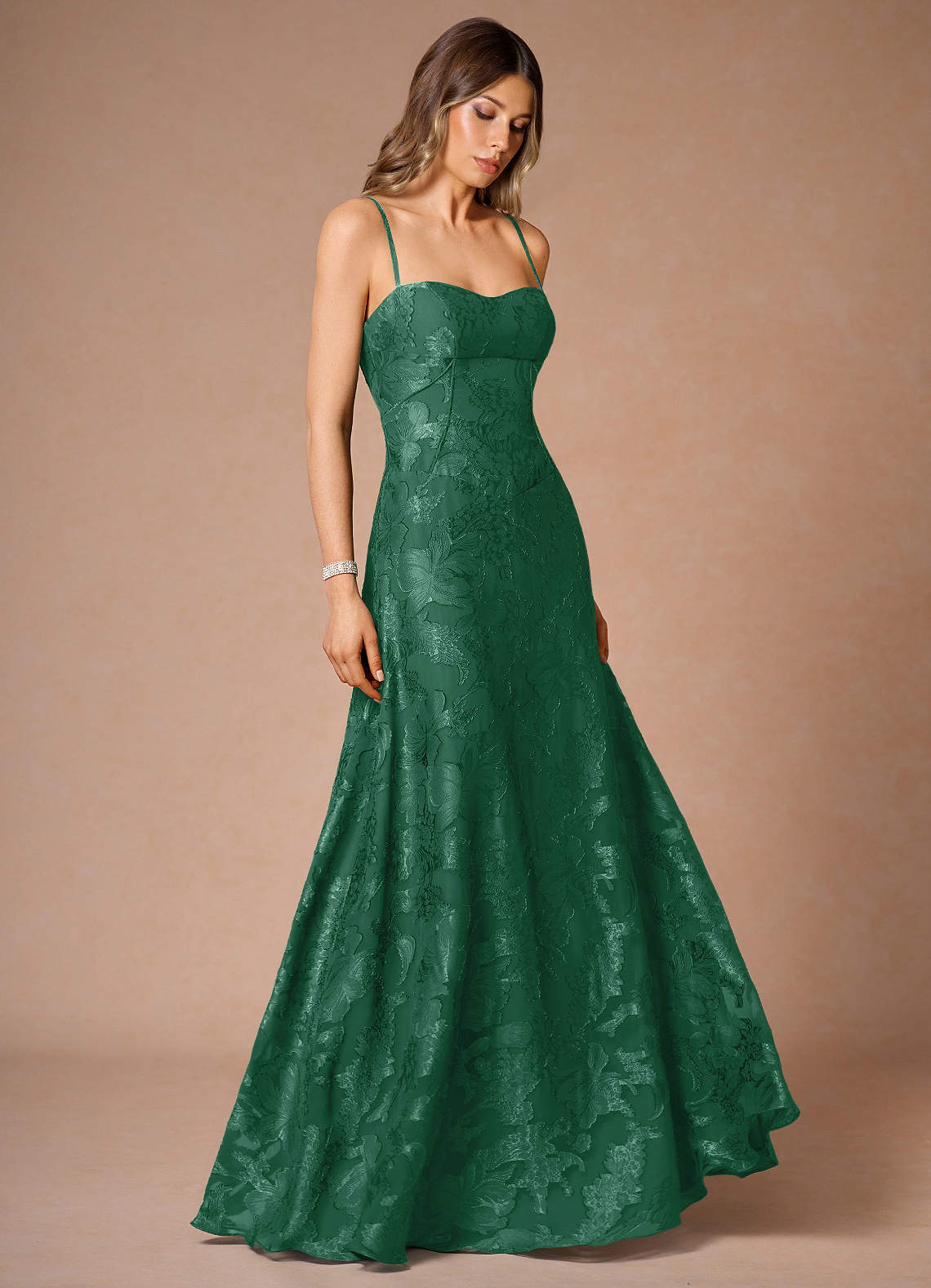 Thalyn Dark Green Long Prom Dress image4