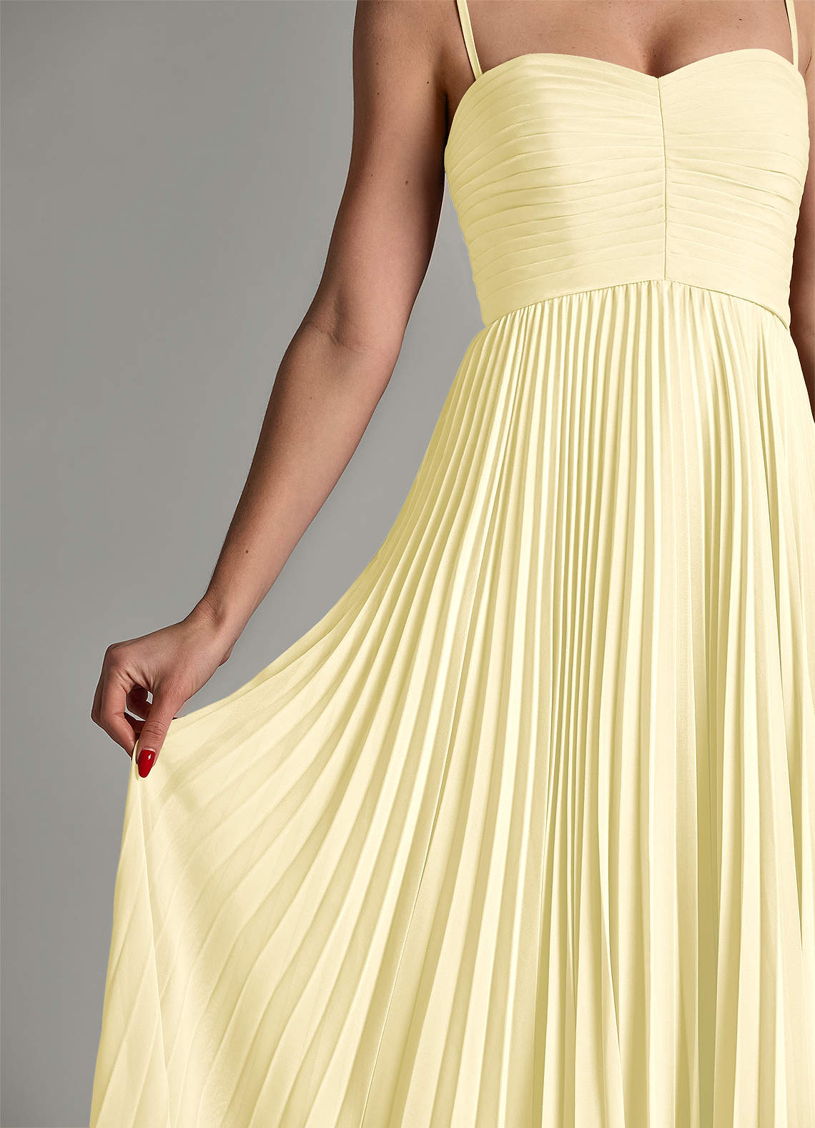 Azazie Chiana Schlussverkauf A-Linie Schulterfrei Chiffon Kleid Dusty Blue image6