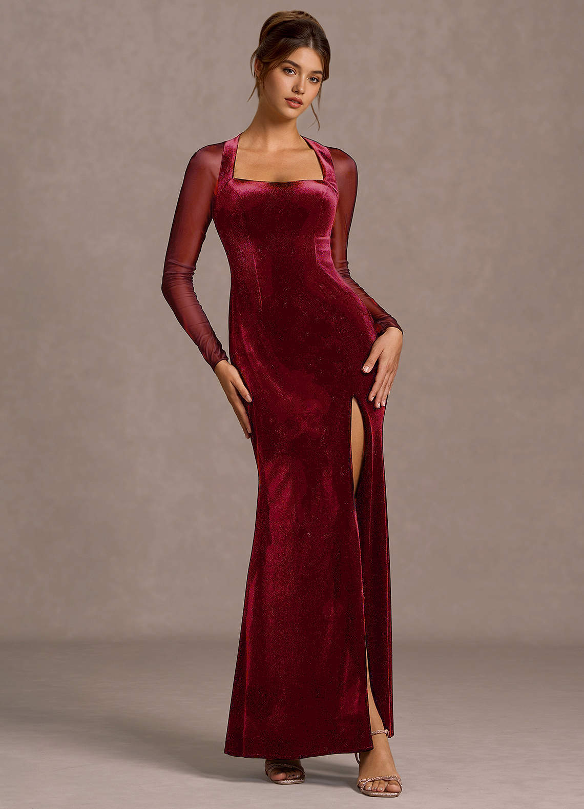 Vestido Merlot Largo Megan image1