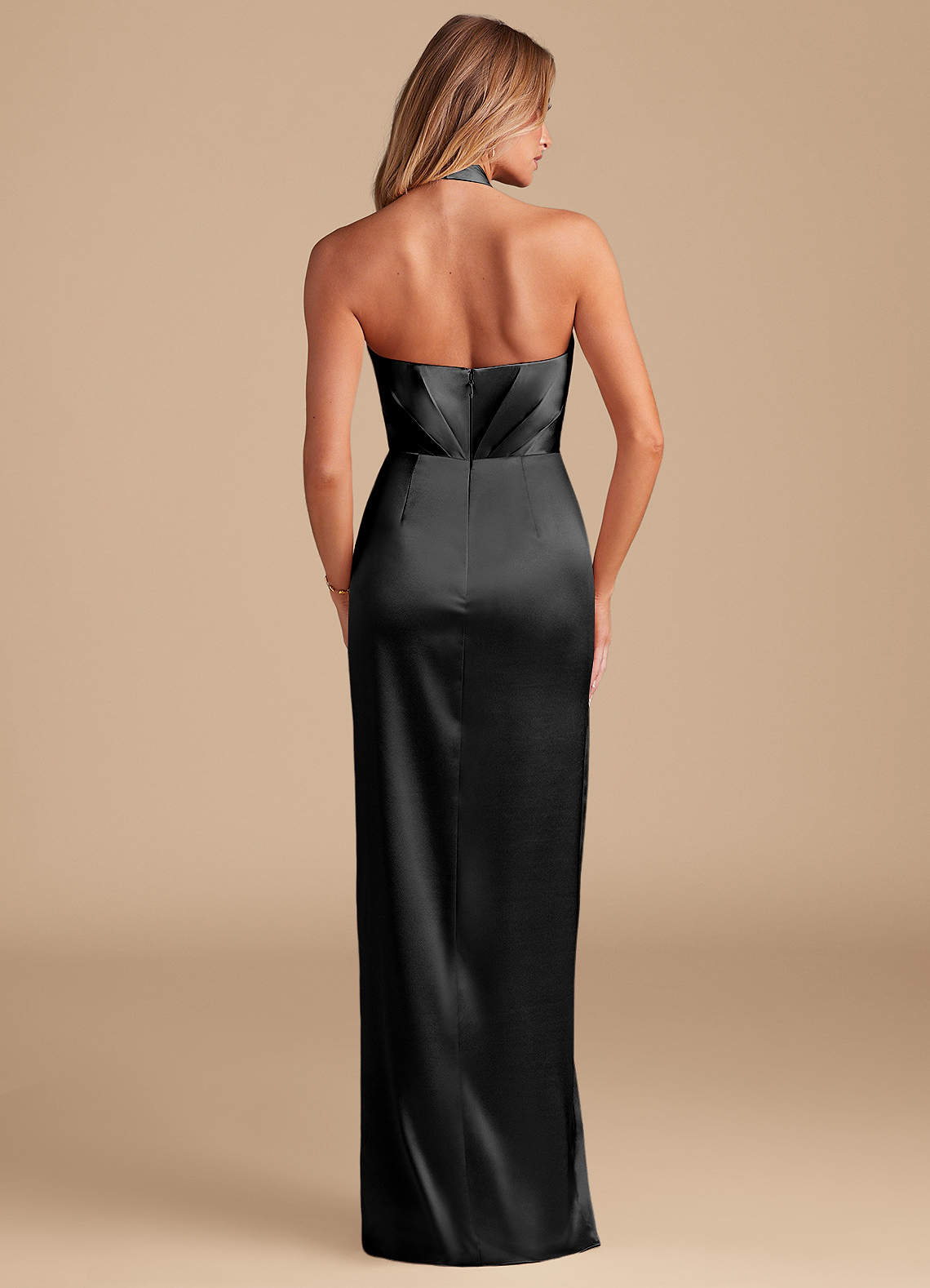 midi backless dresses Slinky Midi Party Dress with Strappy Open Back Dusty Blue / XLarge