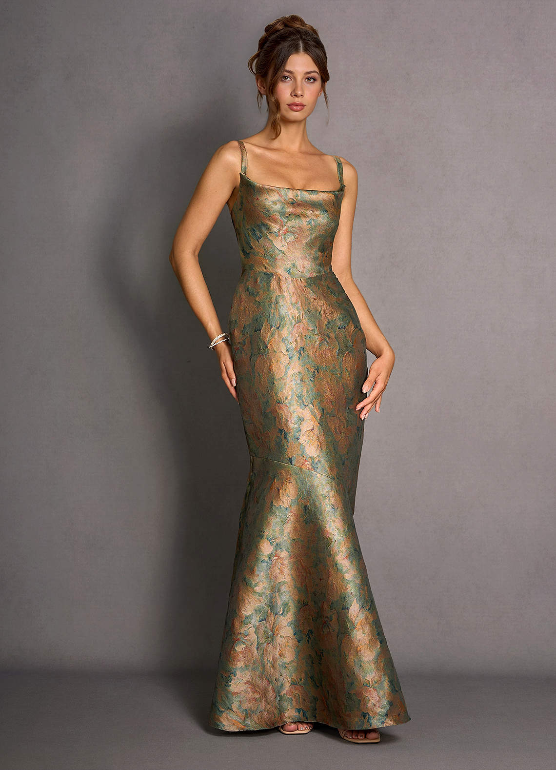 Calantha Vintage Teal Maxi Dress image4