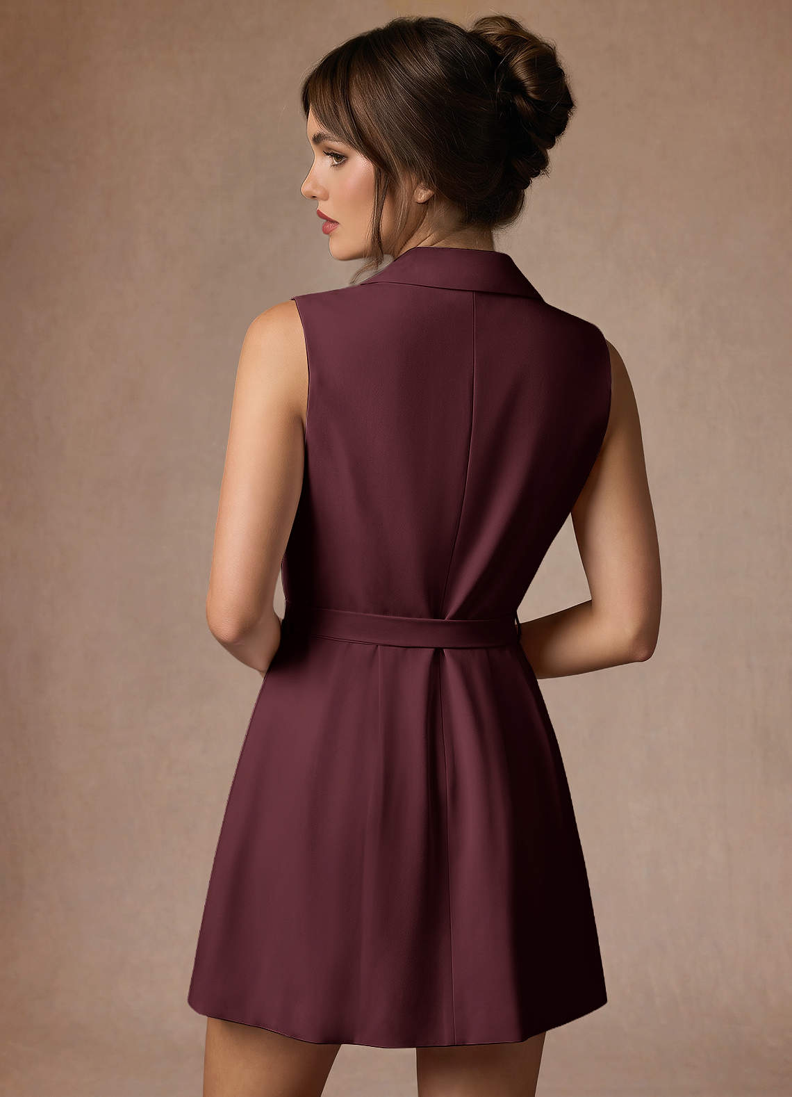 bridesmaid dress with blazer Azazie Women's Cabernet Refined Weave Slight Stretch Suit Dresses tiedyed lace trim Tight Long Satin Prom Select Sneaker Size:42
