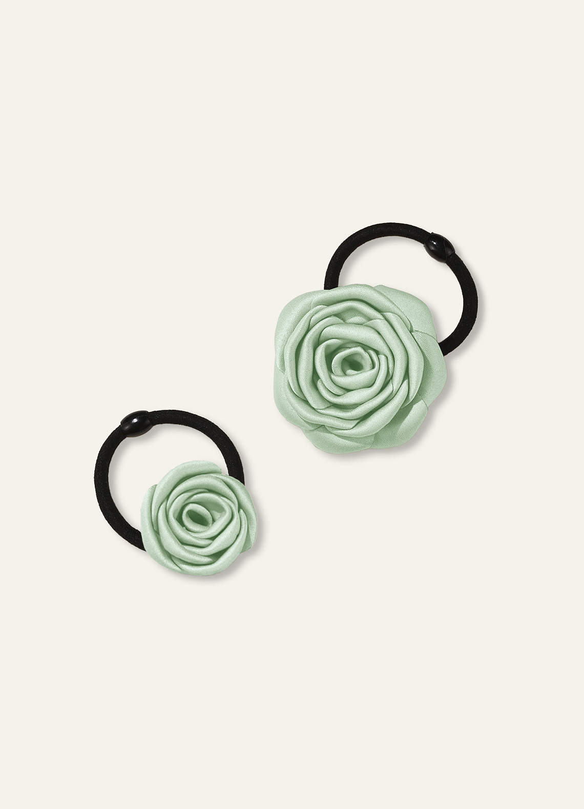 front Conjunto de 2 gomas para el pelo Darling Poise Ivory Flower