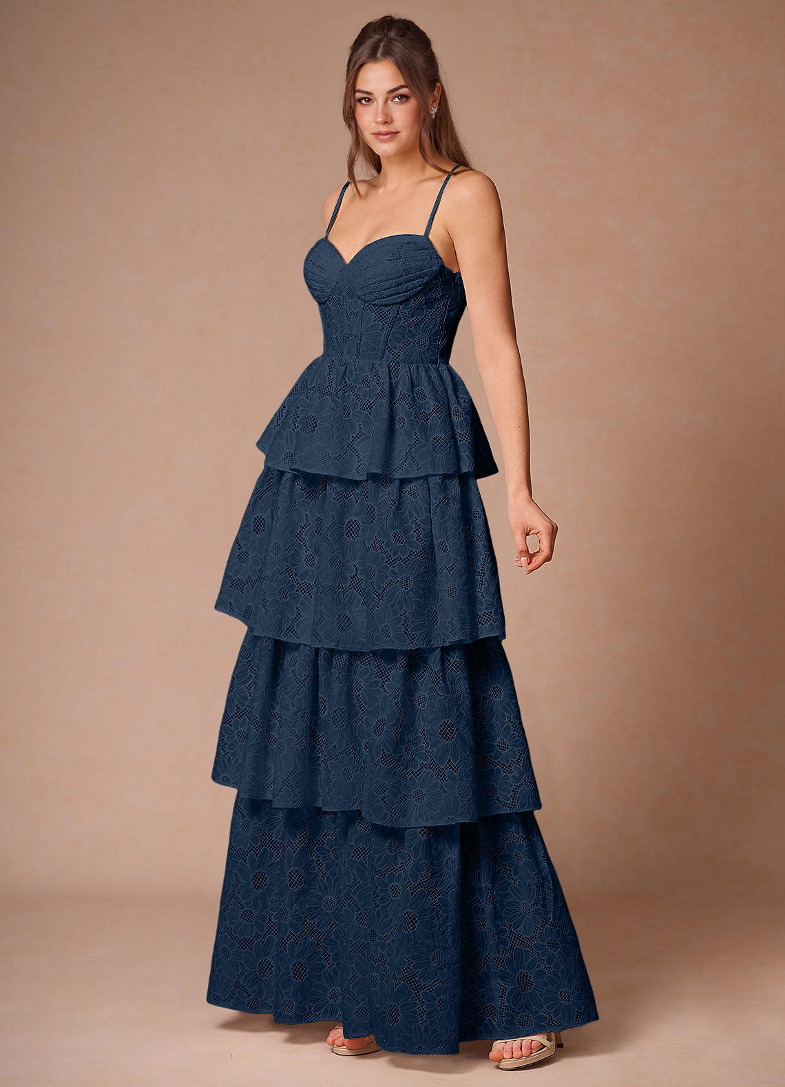 strapless wedding dress with lace sleeves A-line Strapless 3D Lace Detachable Long Sleeve Wedding Dresses SER613 main image 1