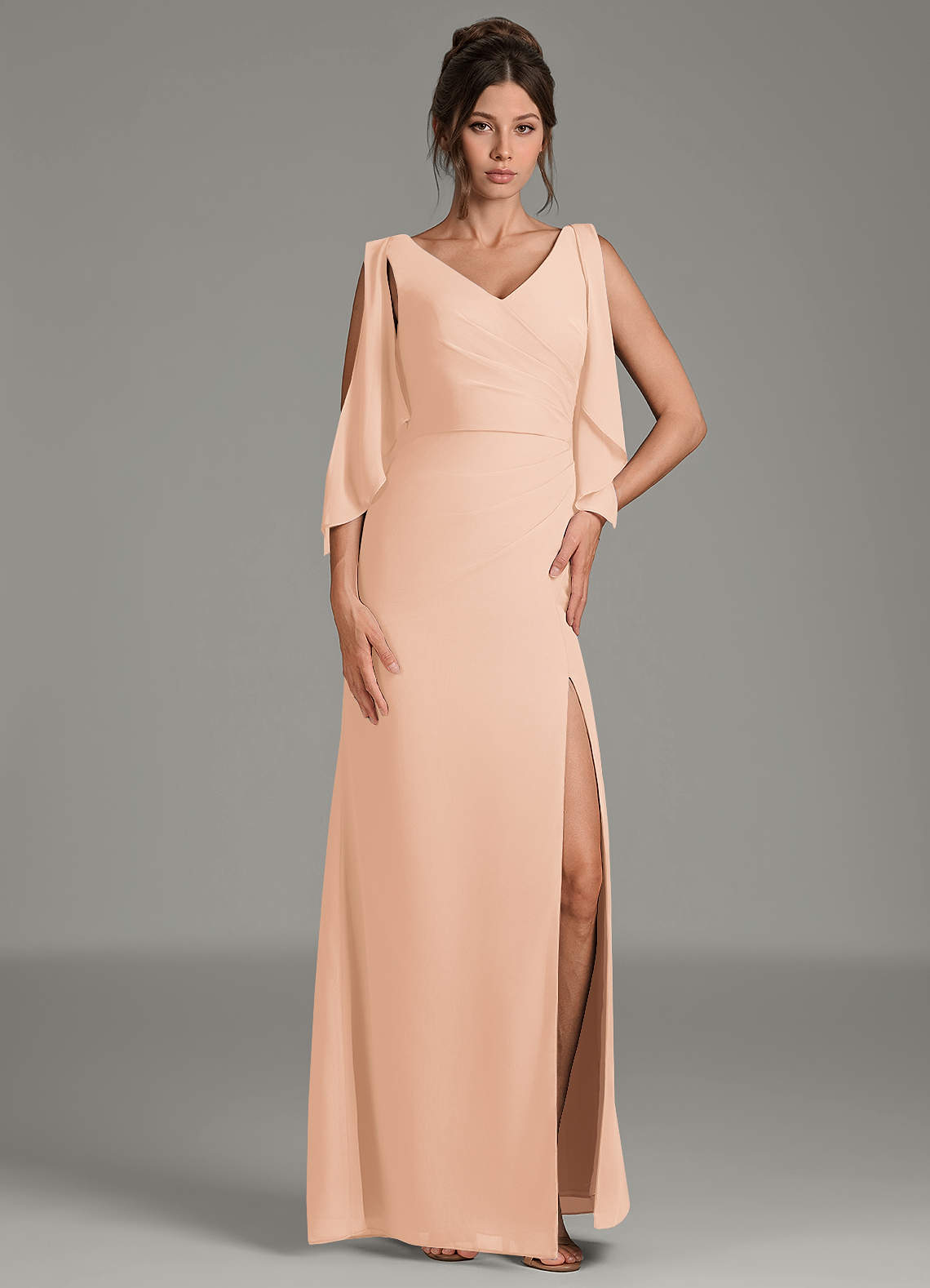 neck cuts for dresses KissProm Boho A-Line V Lace V Neck Wedding Dresses, White-Nude / 18 Color:Riviera Model is wearing Lime Girls Fall/Winter Classy Blue Halter Sleeveless