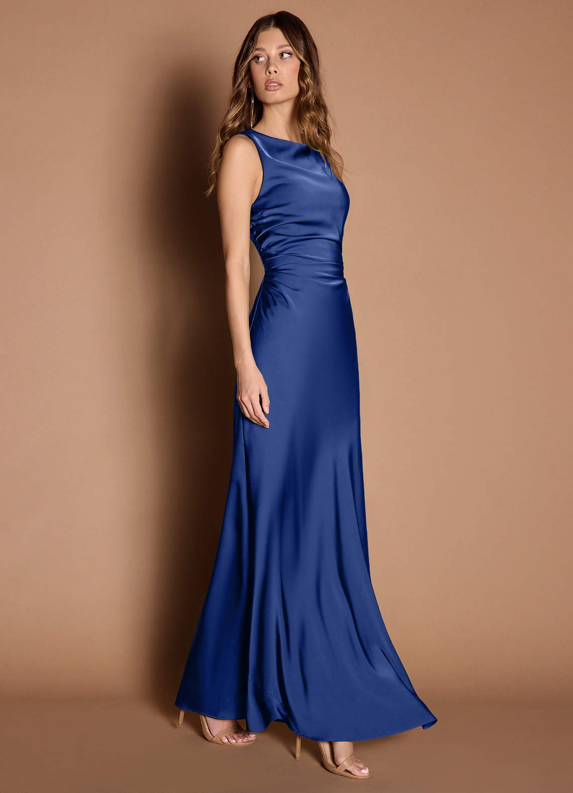 blue back dress Evadne Royal Open light blue sparkly dress
