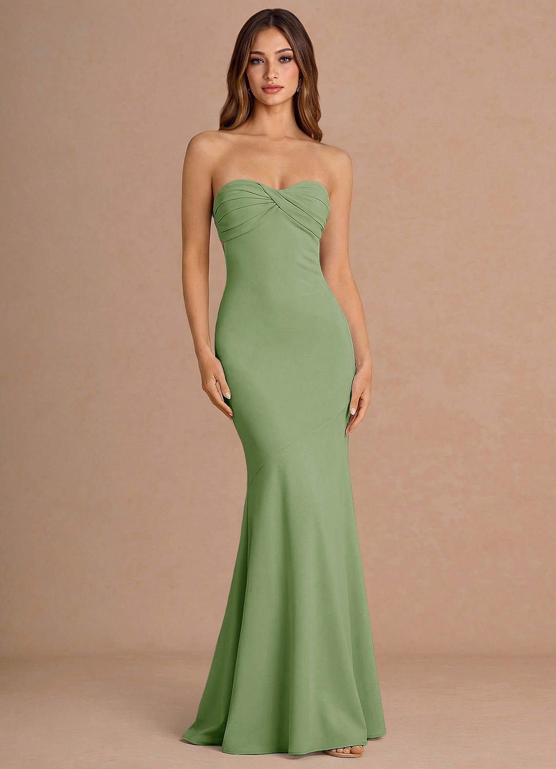 Elowen Dusty Green Maxi Dress | Azazie IE
