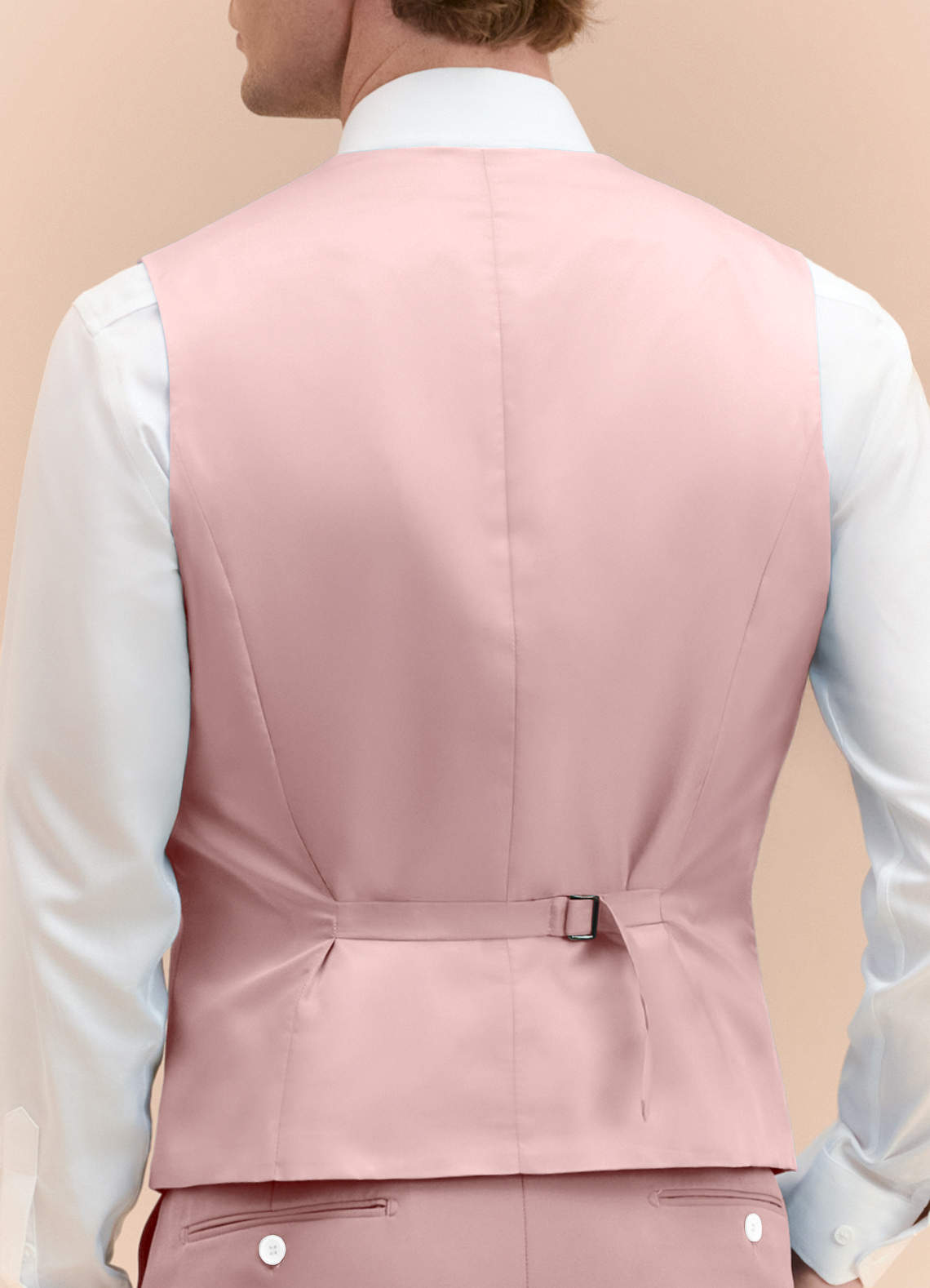 front James Rosa Polvorienta Chaleco de traje