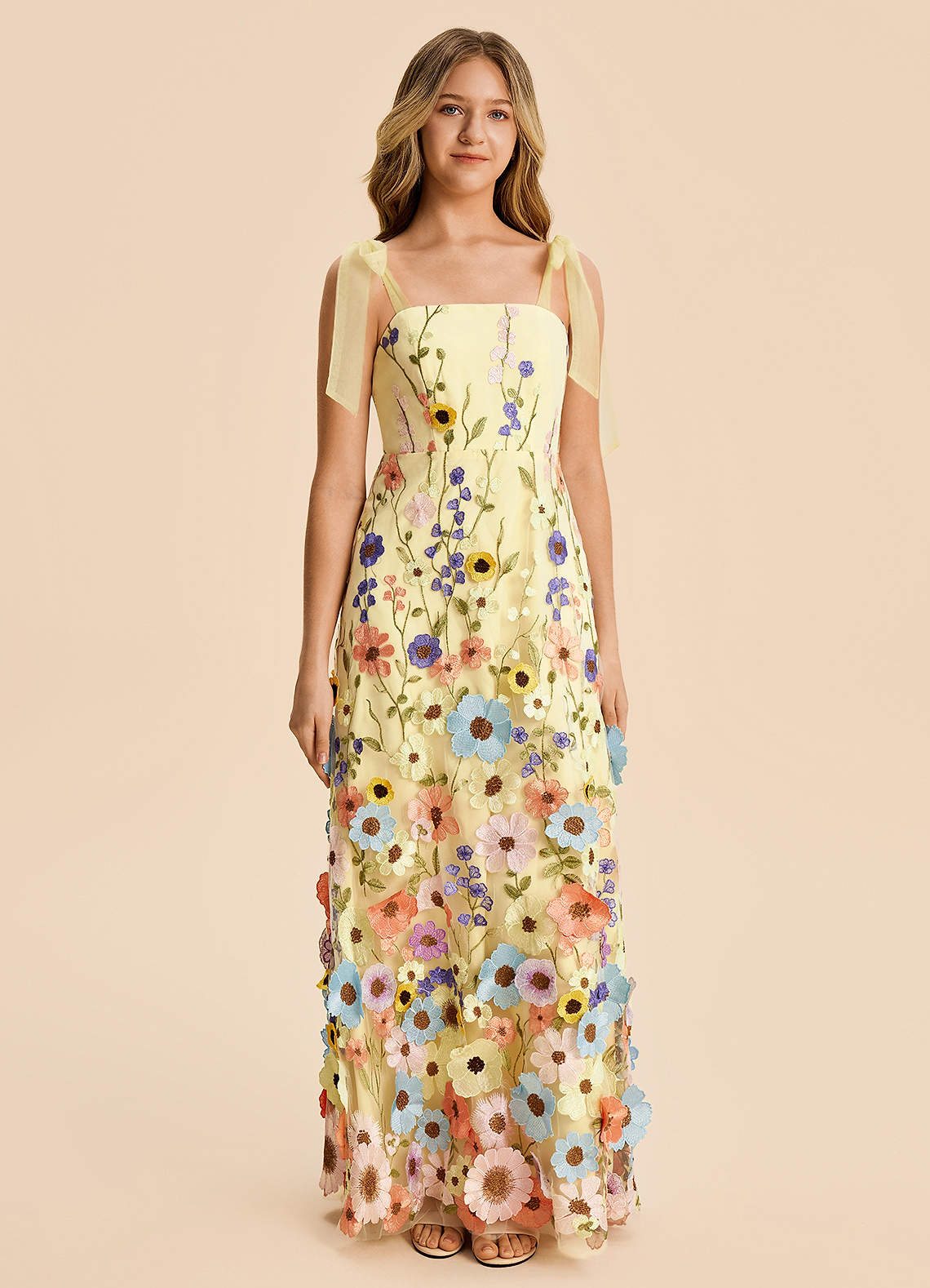 front Azazie Leigh Junior Formal Dress