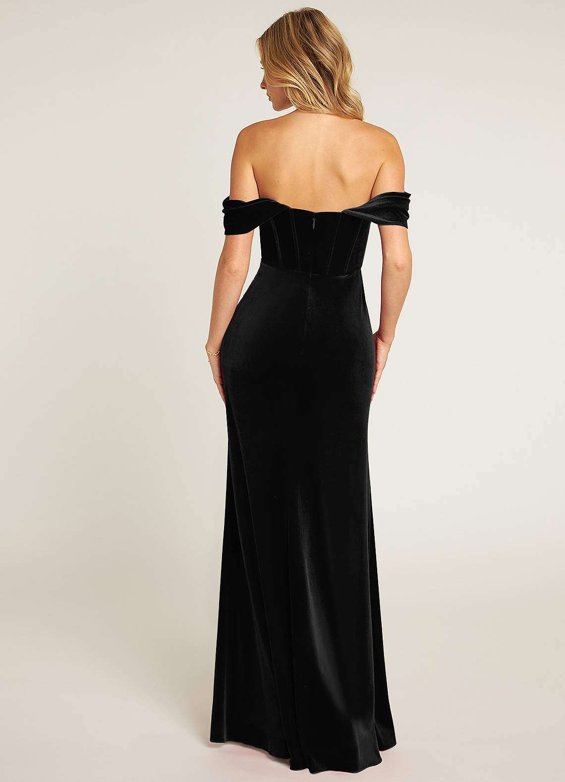 Black Azazie Jas Velvet Dress Bridesmaid Dresses