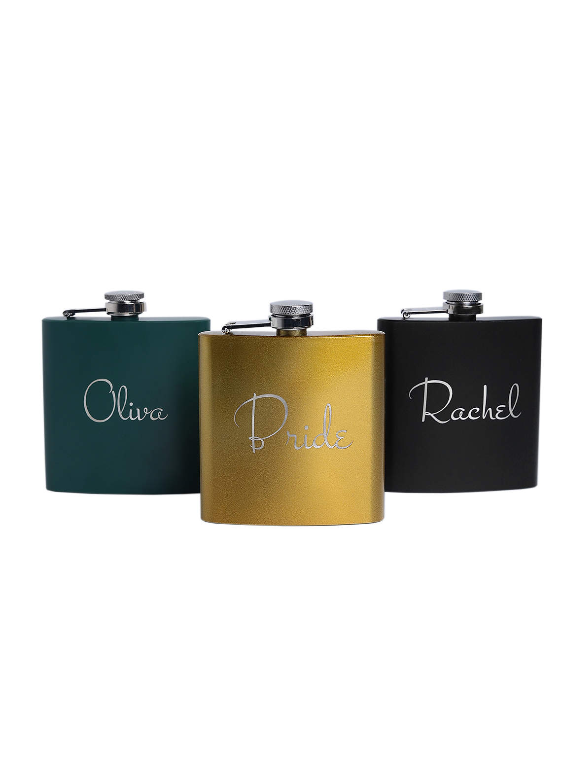 front Personalized Flasks For Bridesmaid Gifts