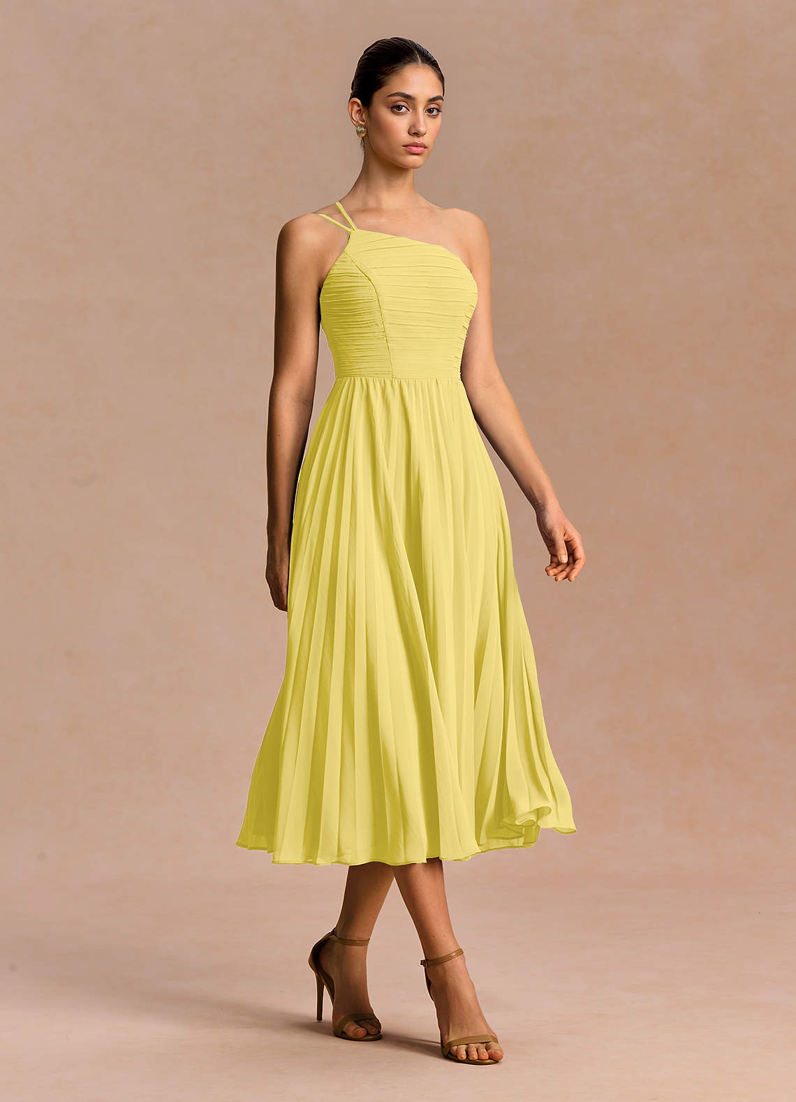 Oliva Pastel Yellow Midi Dress
