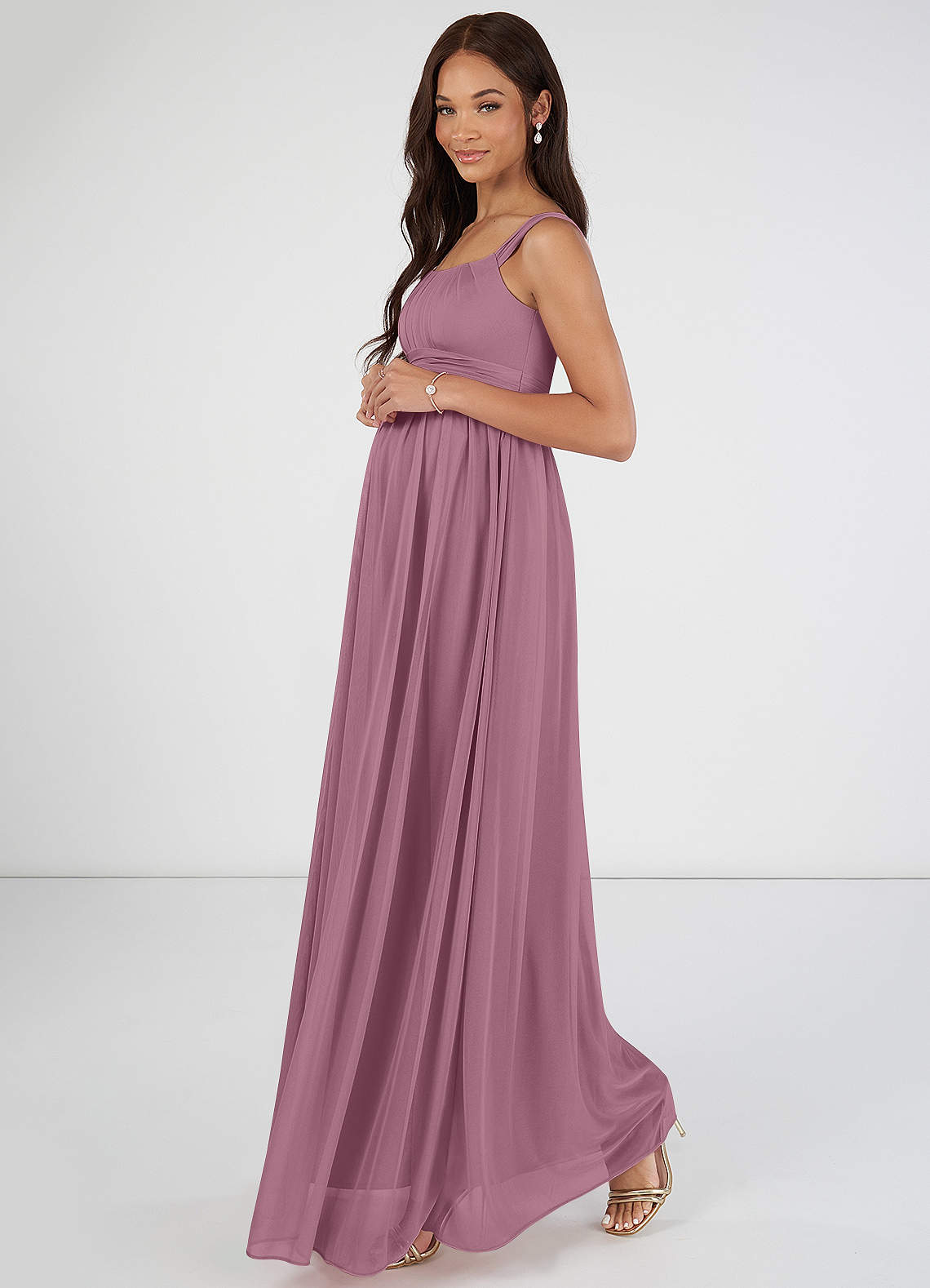 Mauve maternity bridesmaid dress best sale