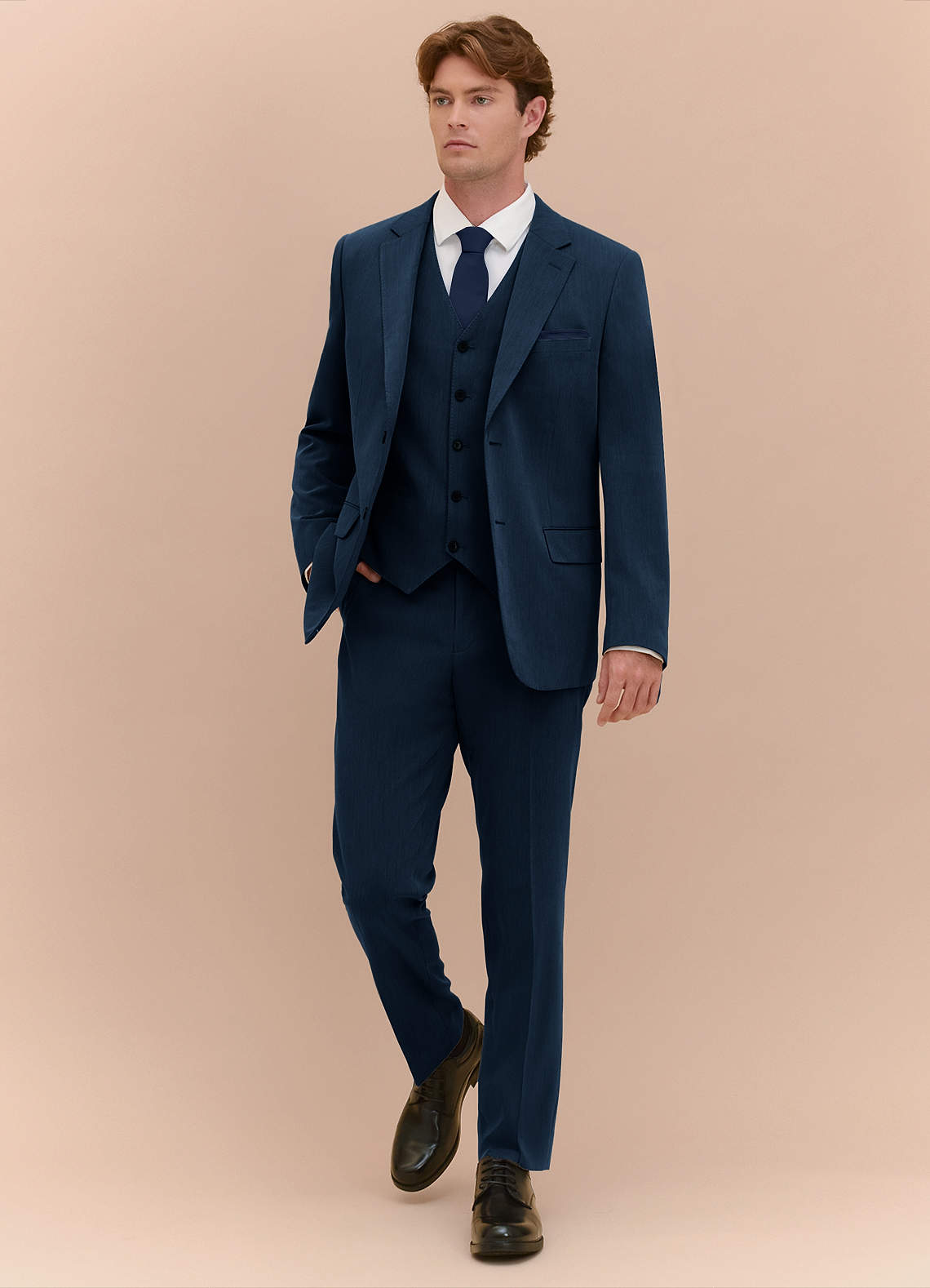 William Dark Navy Comfort Blend 3-piece suit | Suit Sets |Azazie