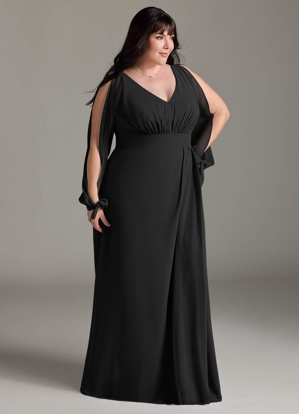 Azazie Matilda Ready to Ship Black Chiffon Bridesmaid Dresses | Azazie