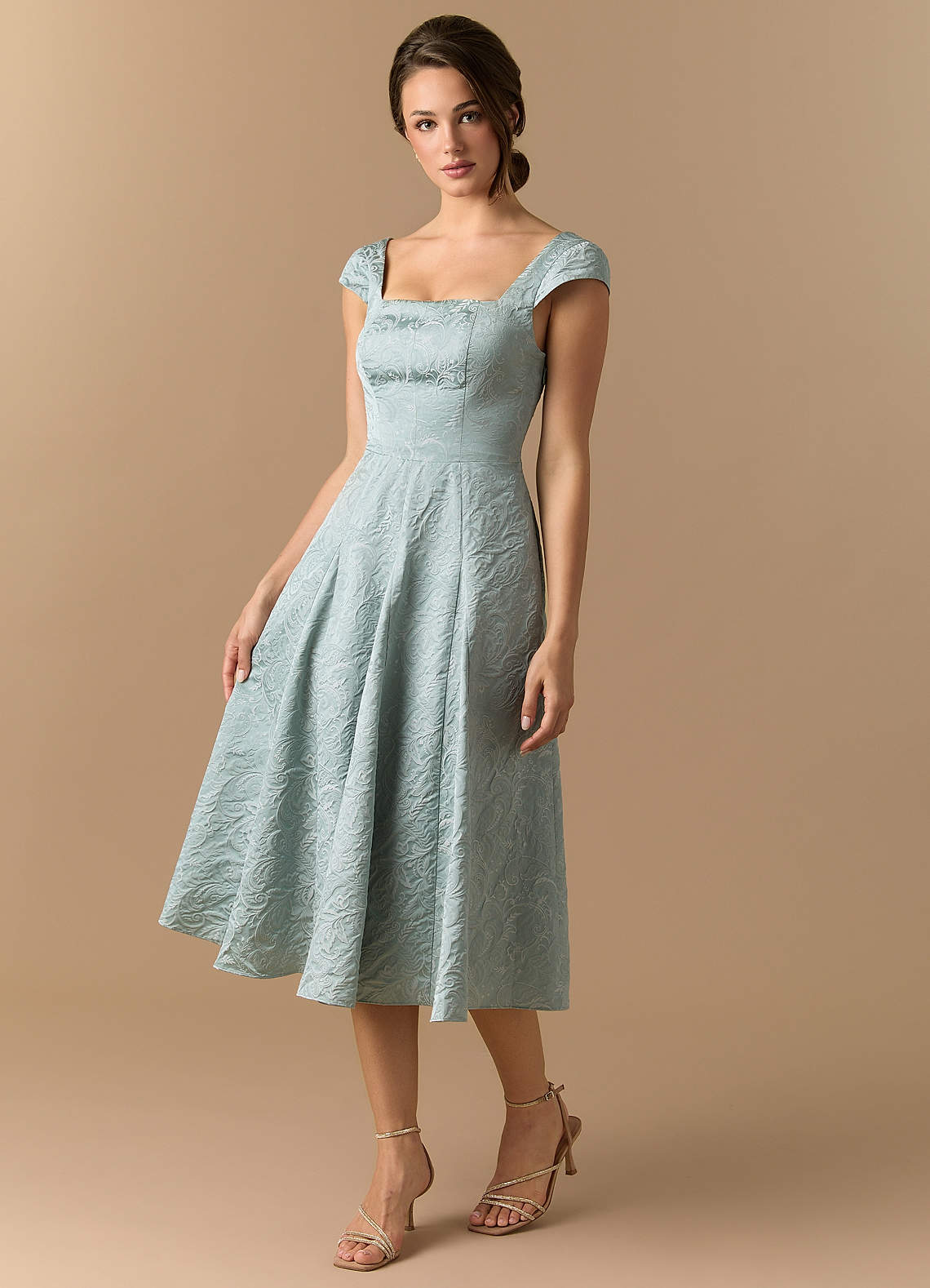 teal midi dress formal Lapointe Dark Teal Sleeveless Satin Belted Midi Dress