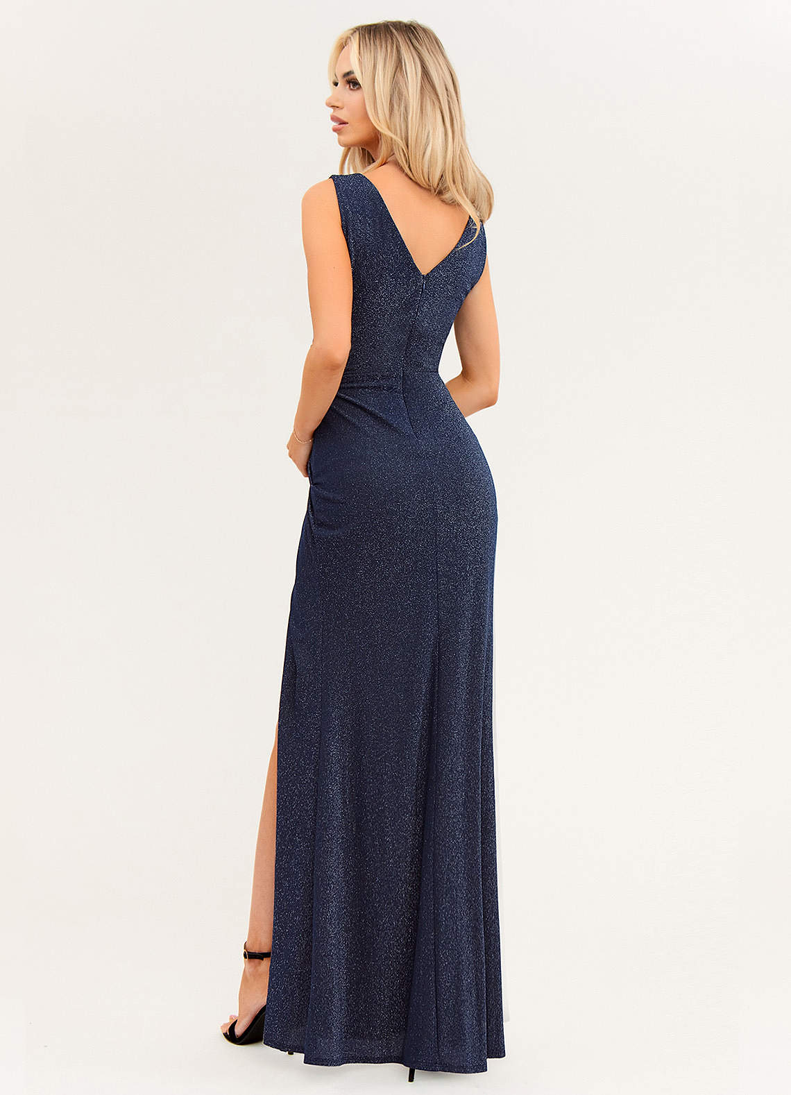 Dreaming About You Navy Blue Sparkly Maxi Dress image1