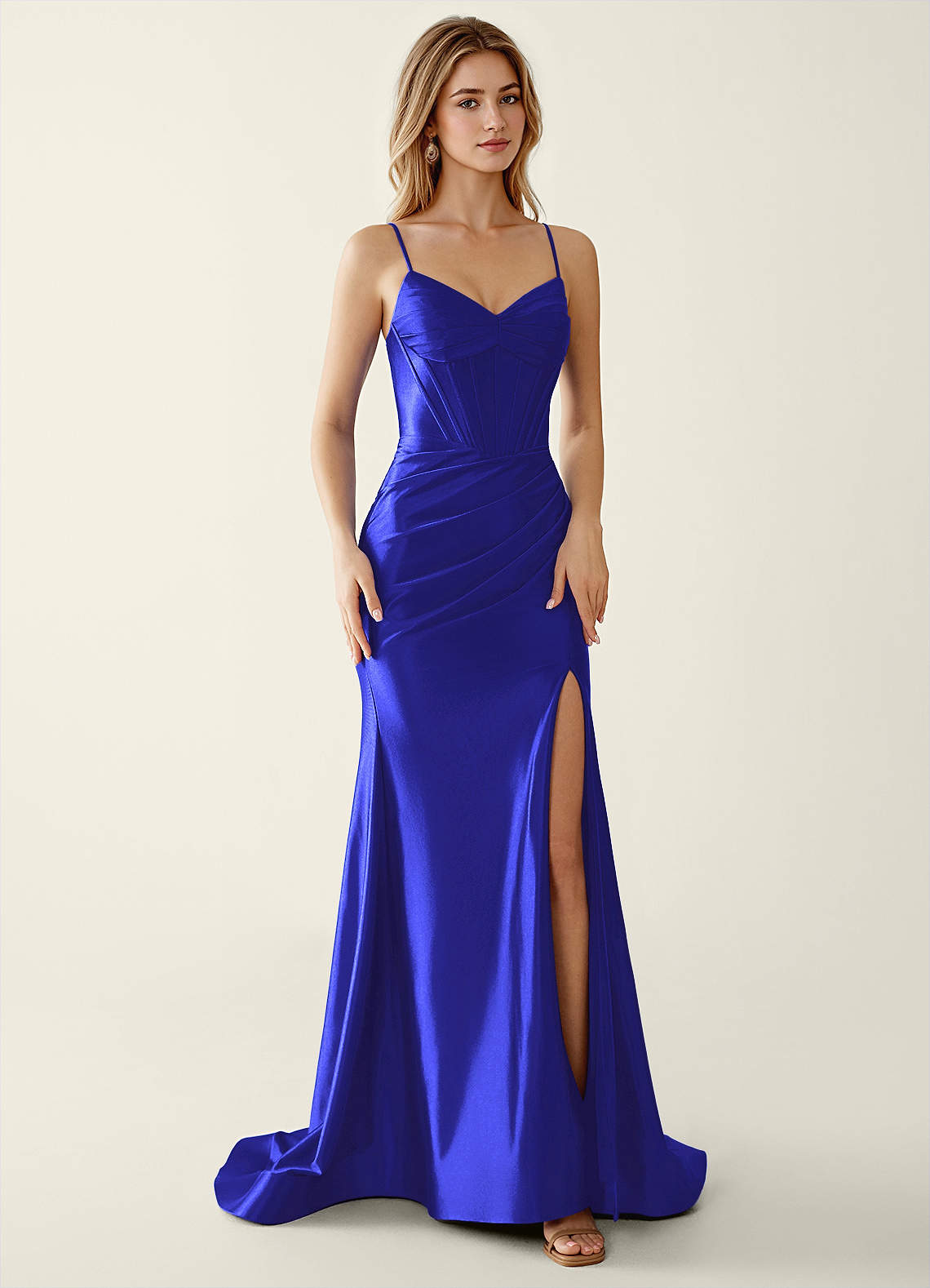 royal blue purple dress high neck blue dress Beautiful Royal Blue Long Mermaid High-neck Sequined  Formal Prom Dress-parroquiadesanalbertomagno.com