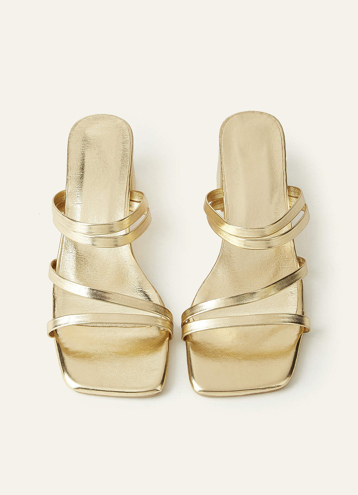 front Multi-Way Strappy Block Heel Mule Sandals