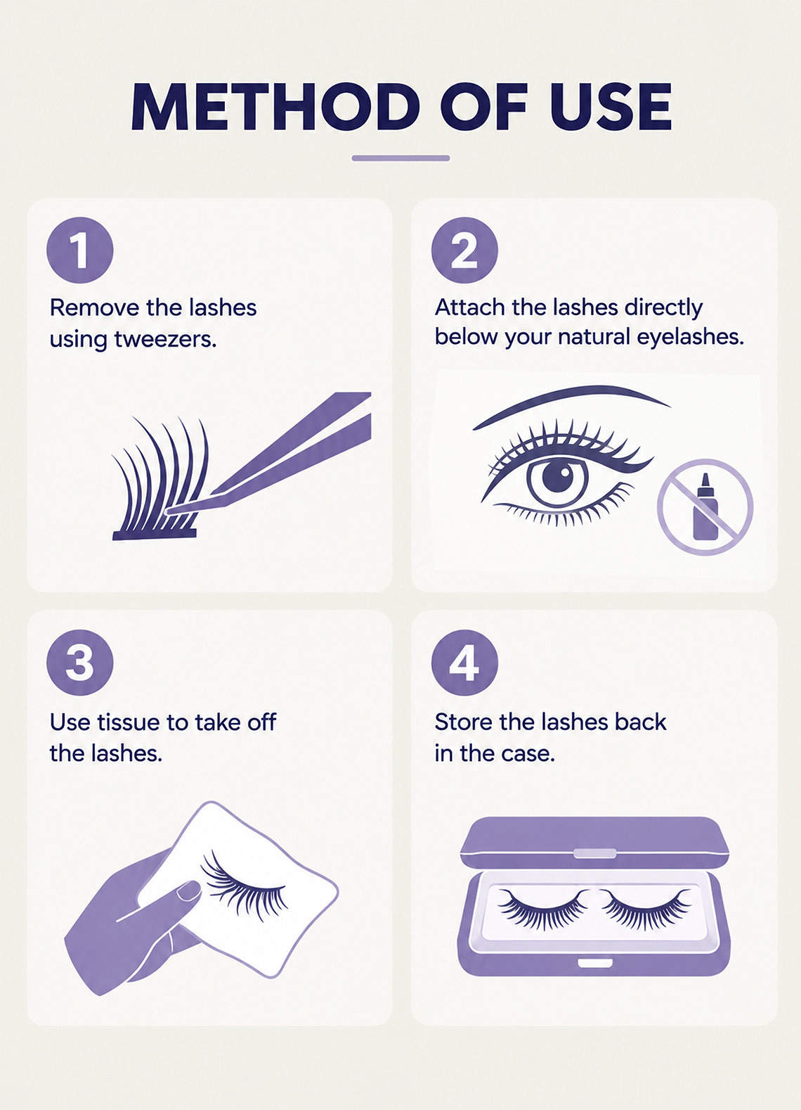front Self-Adhesive Natural Cluster Lashes