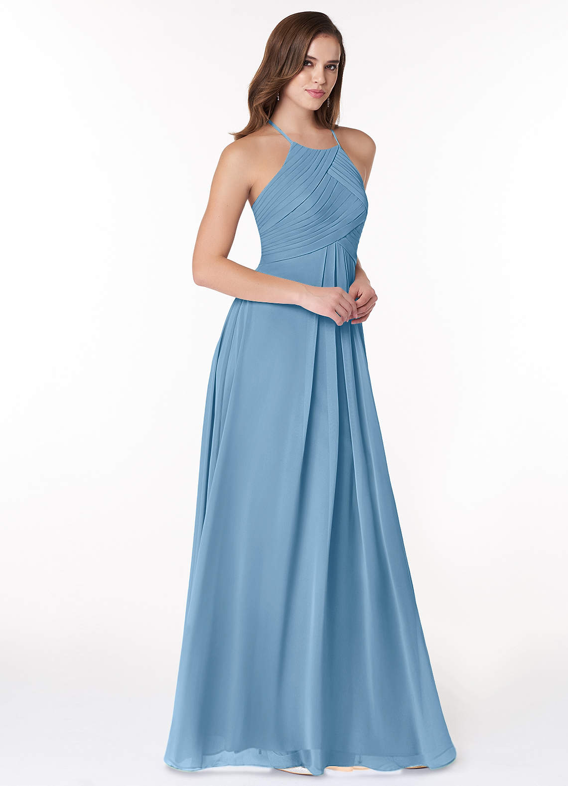 Azazie Ginger Steel Blue Bridesmaid Dresses | Azazie