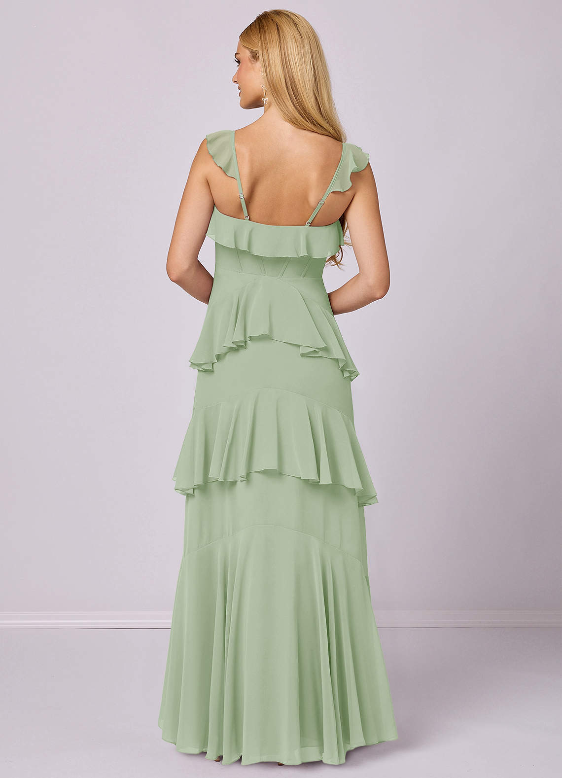 Barbie ♥ Azazie Bridesmaid Dresses A-Line Sweetheart Neckline Chiffon Floor-Length Dress image4