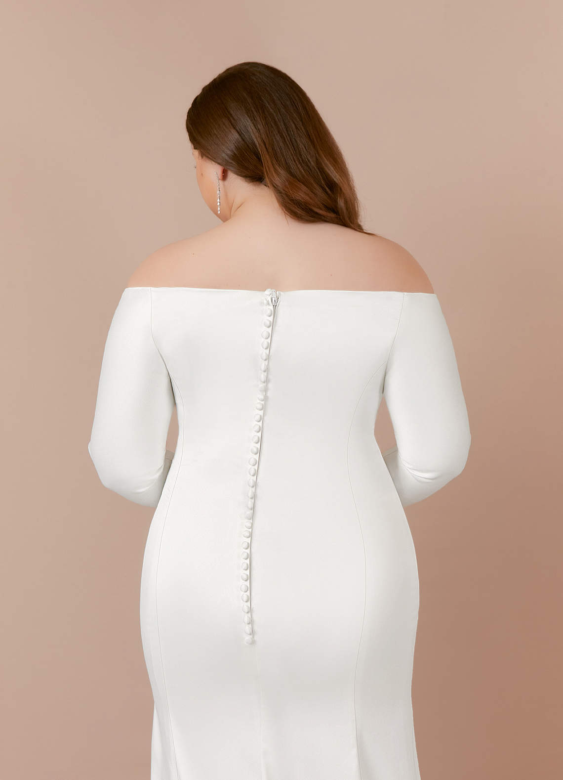 Azazie Marlin Wedding Dresses Diamond White Mermaid Off the Shoulder Satin Dress image11