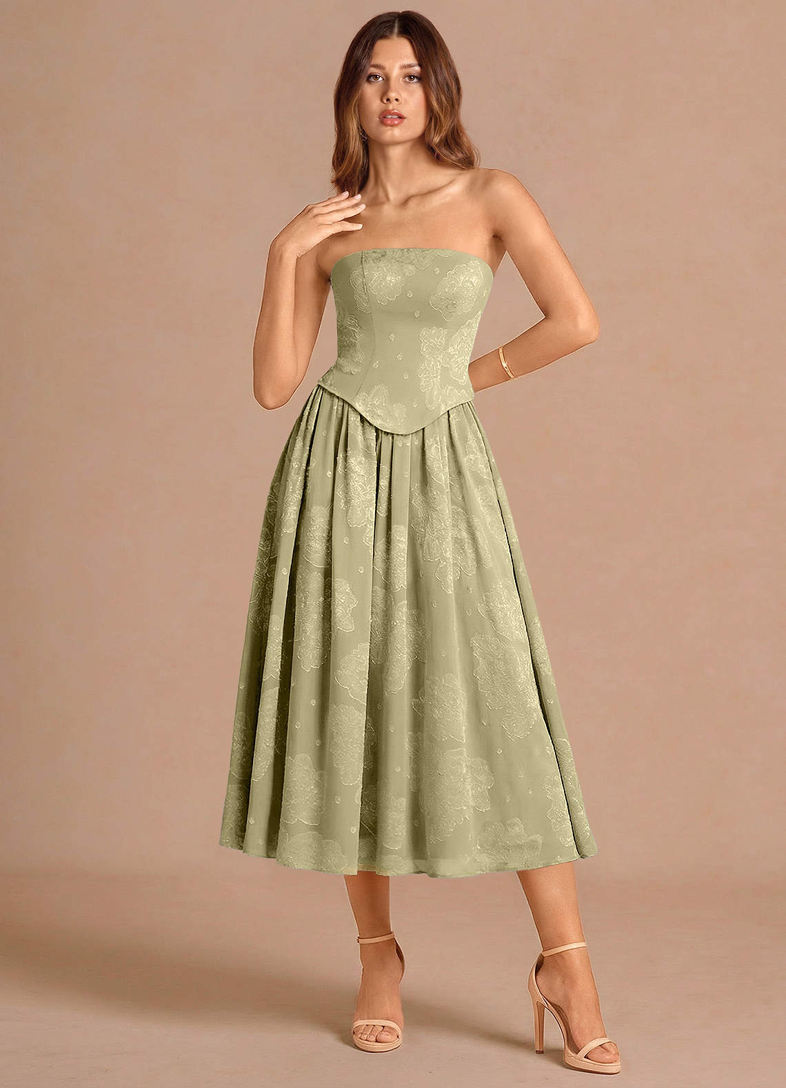 Isaura Celadon Midi Dress image4