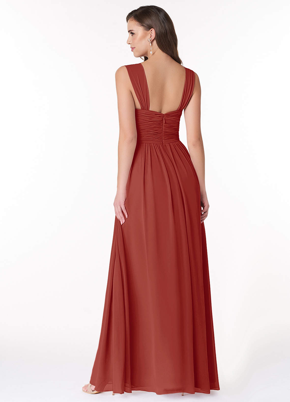 azazie terracotta bridesmaid dresses Azazie Charlize