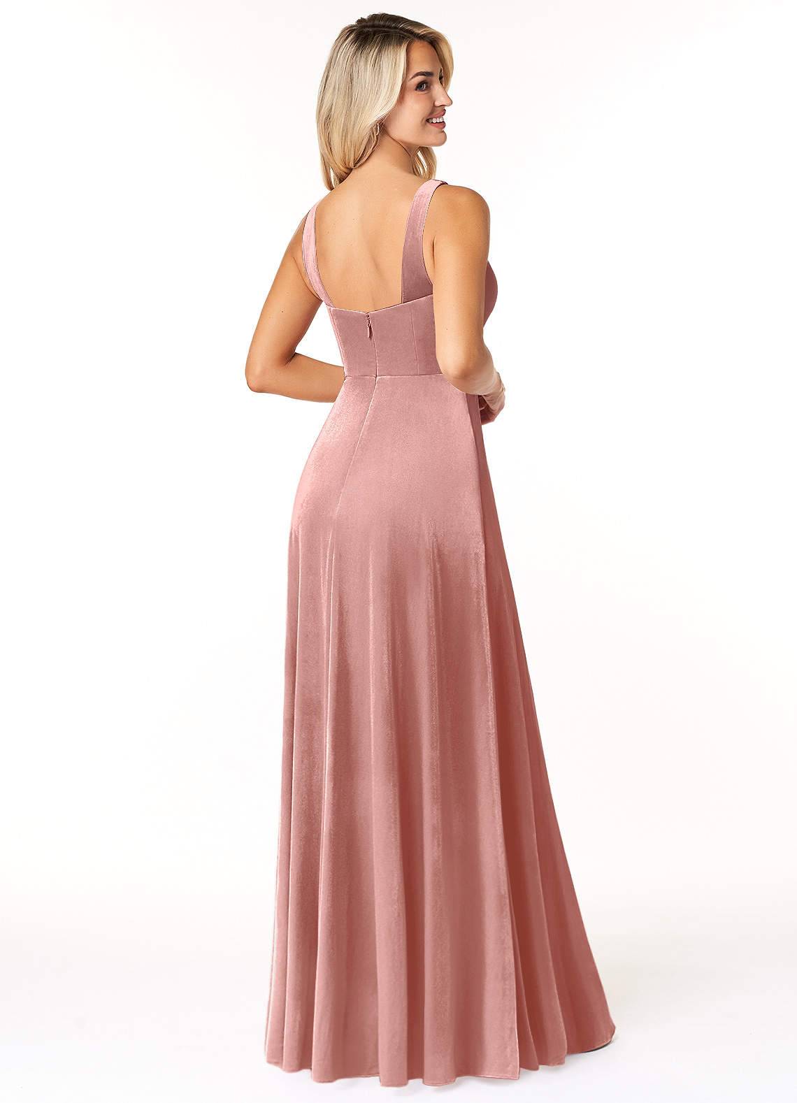 Dusty Rose Azazie Sommer Velvet Dress Bridesmaid Dresses | Azazie